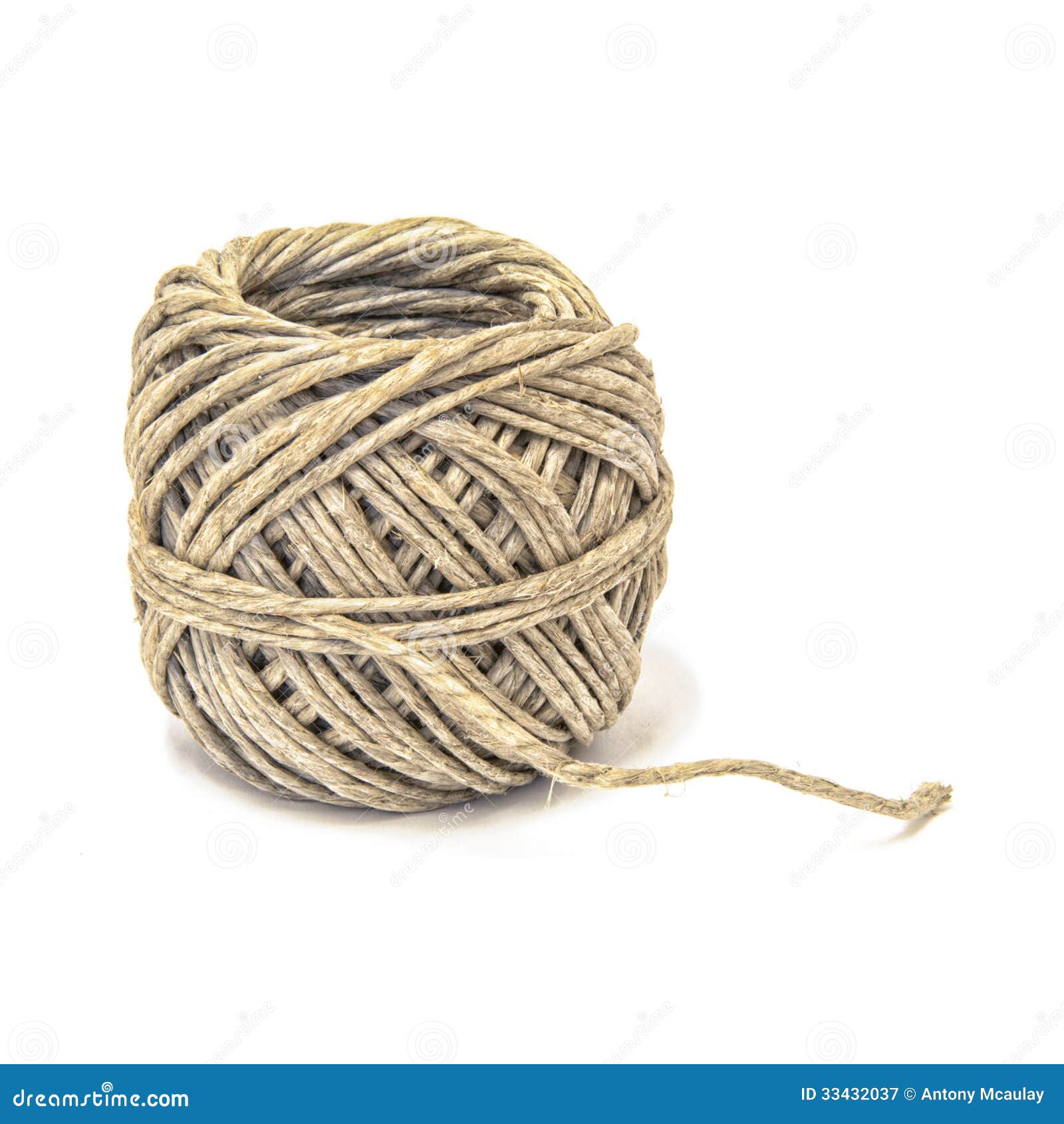 Ball Of Thick String - Studio Shot Stock Photo, Picture and