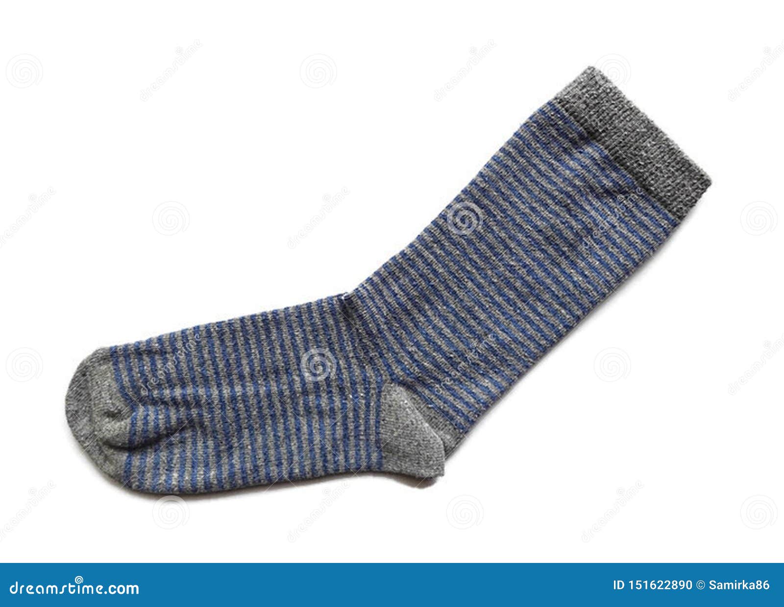 Isolated Striped Pattern Sock Socks on White Background Stock ...