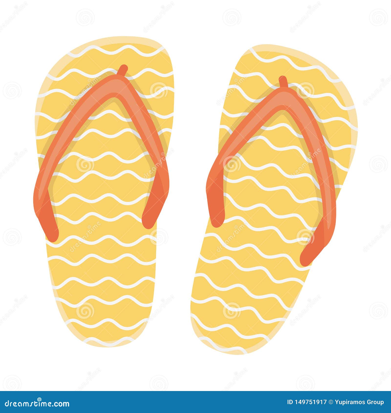 Isolated Summer Flip Flops Design Vector Illustration Stock Vector ...