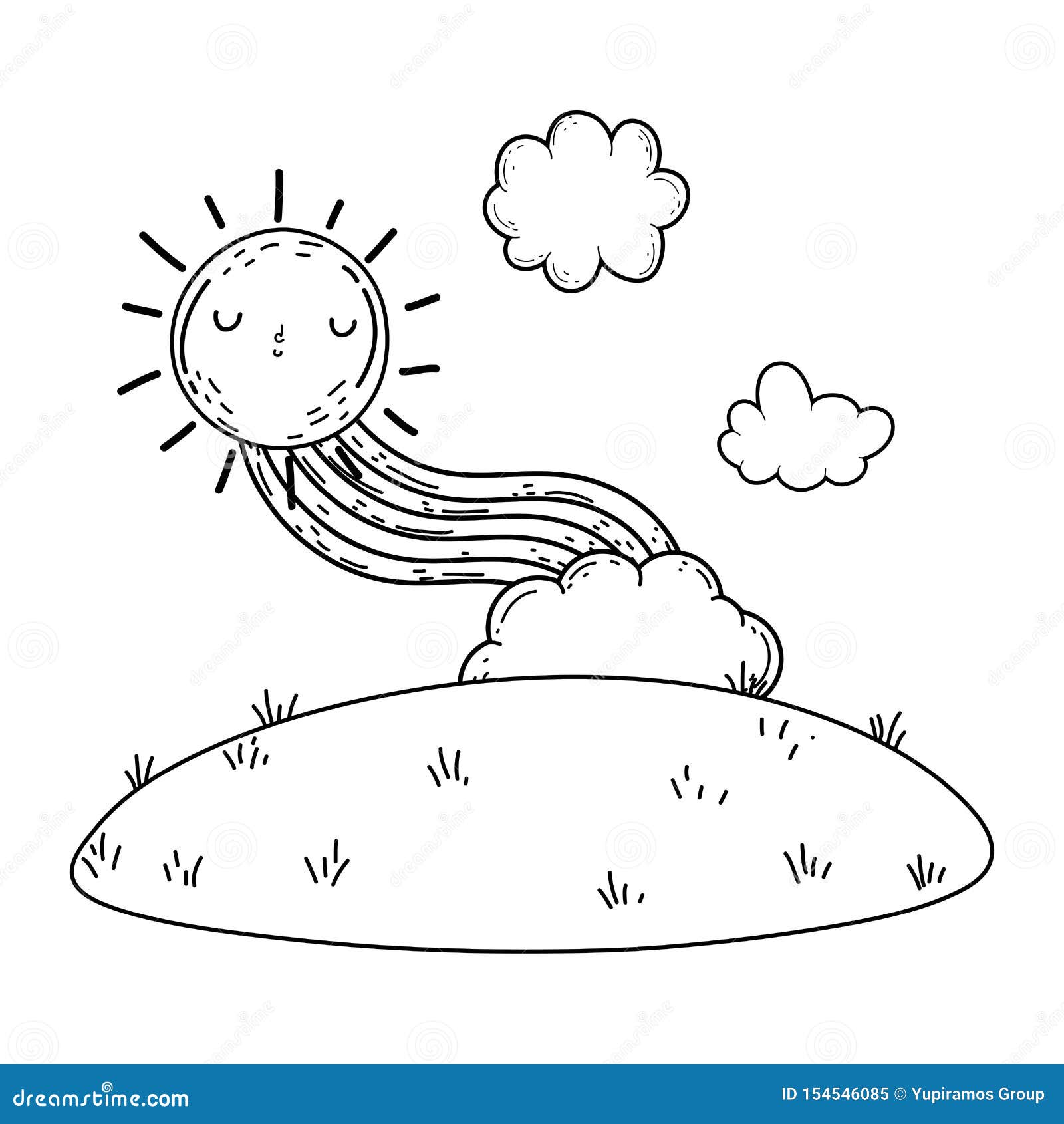 Isolated Sun Draw Cartoon Vector Design Stock Vector - Illustration of ...