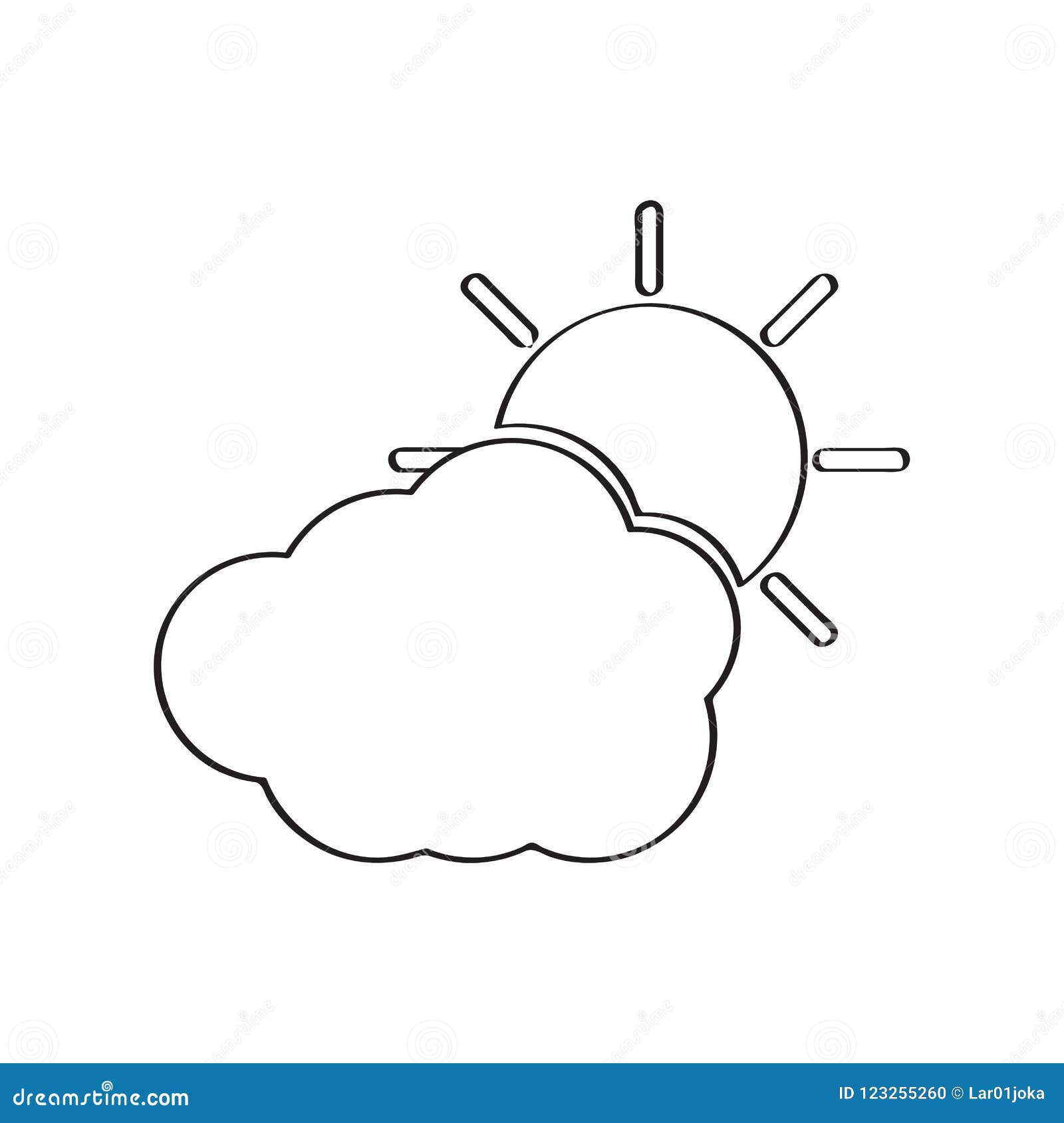 Isolated Sunny Weather Icon Stock Vector - Illustration of cloud, icon ...