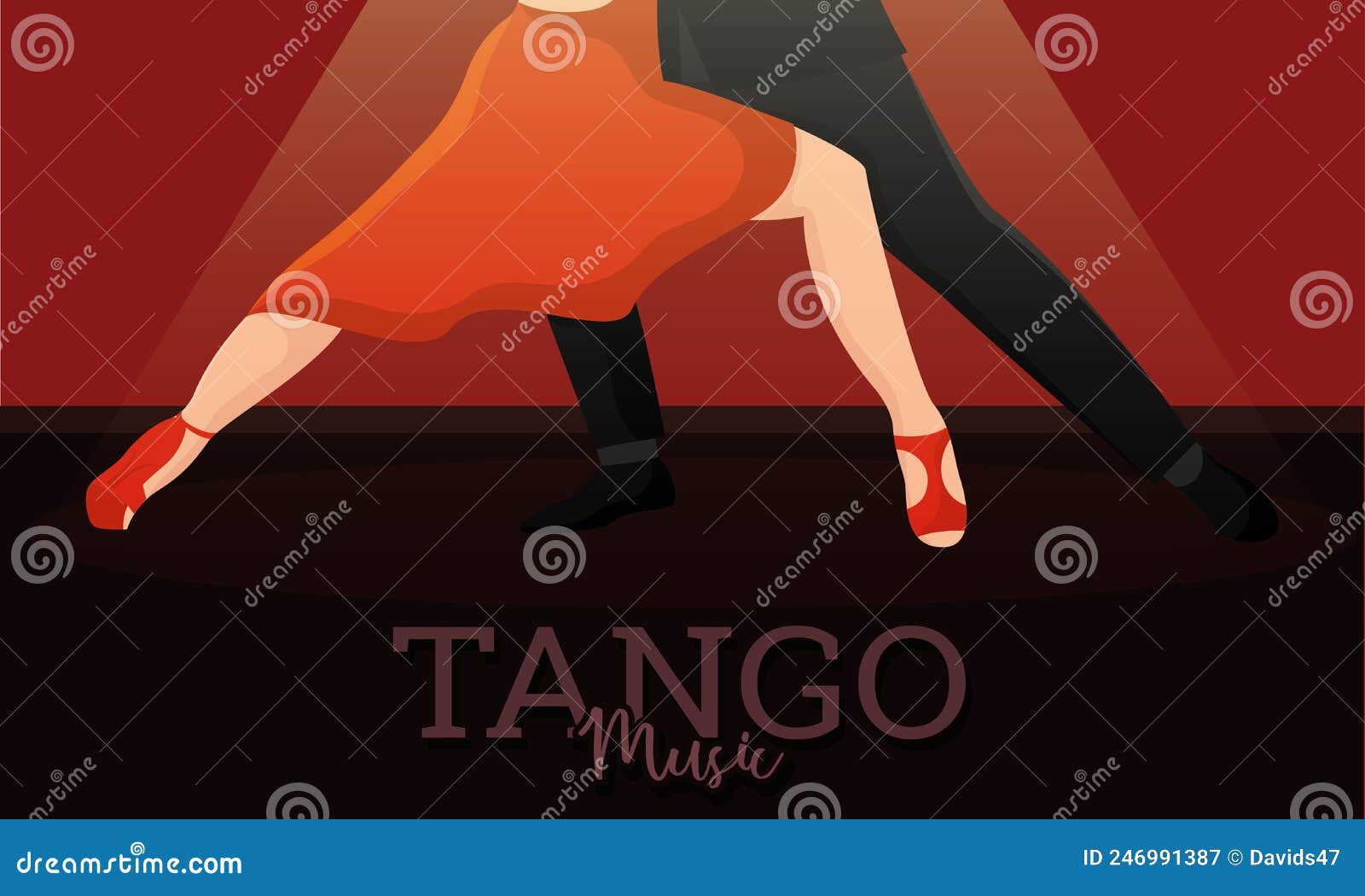Isolated Tango Dance Music Vector Illustration Stock Vector