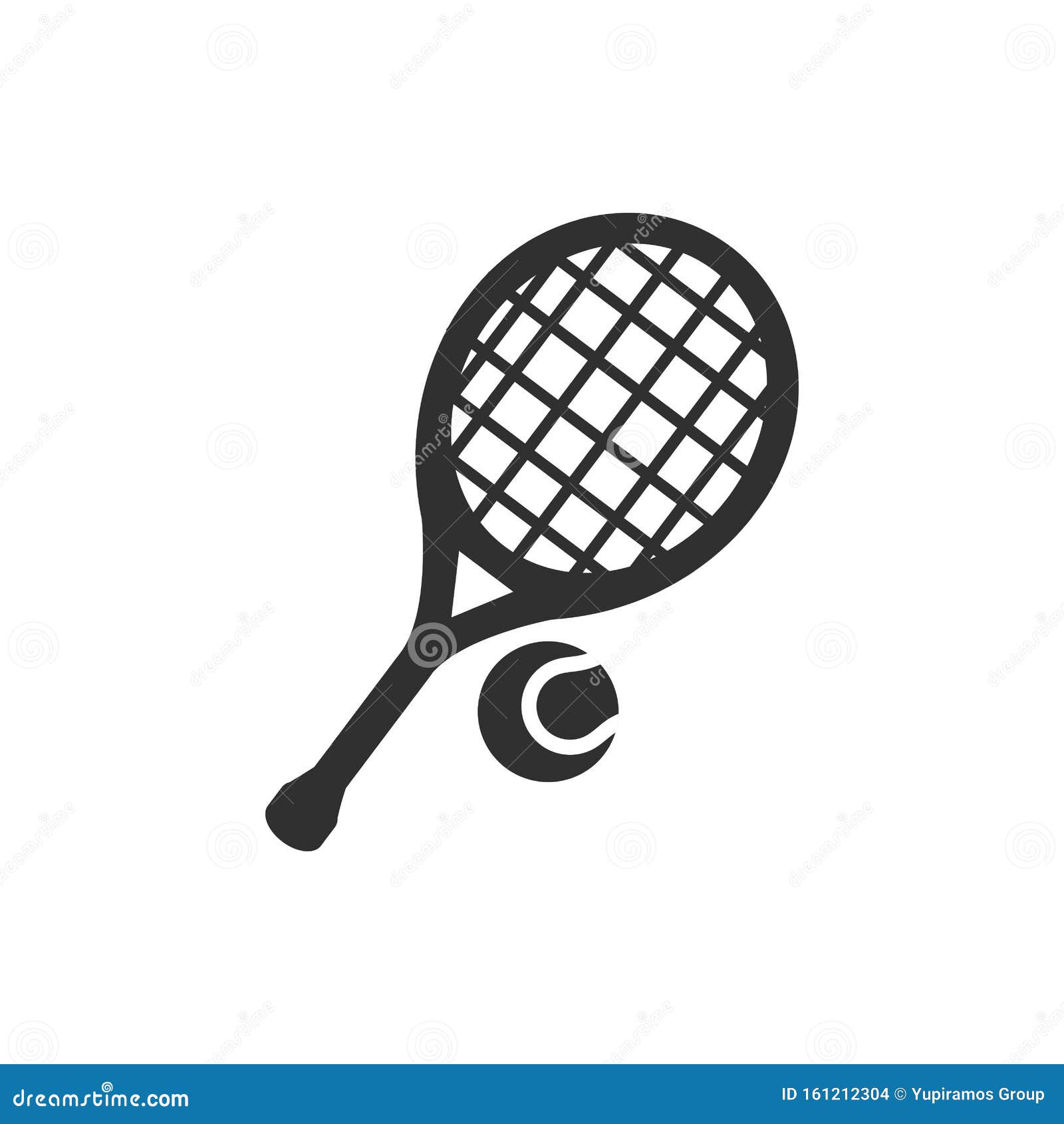Tennis Racket Flat Vector Design Stock - icon, championship: 161212304