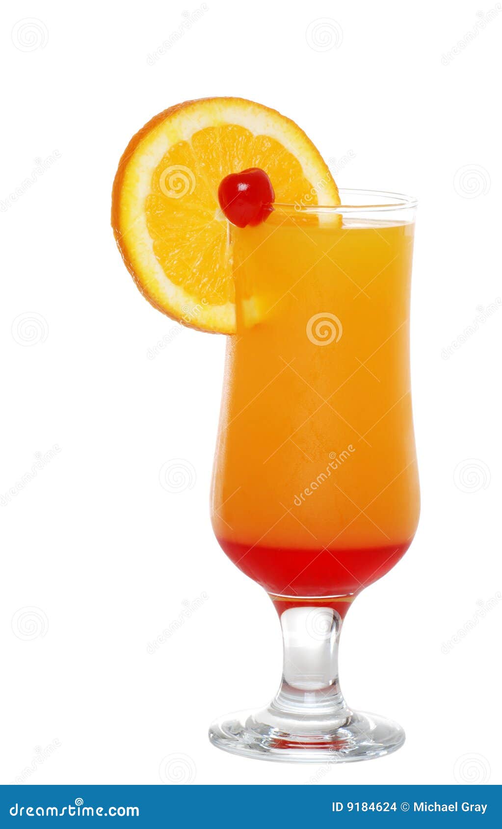 Isolated tequila sunrise stock photo. Image of garnish 9184624
