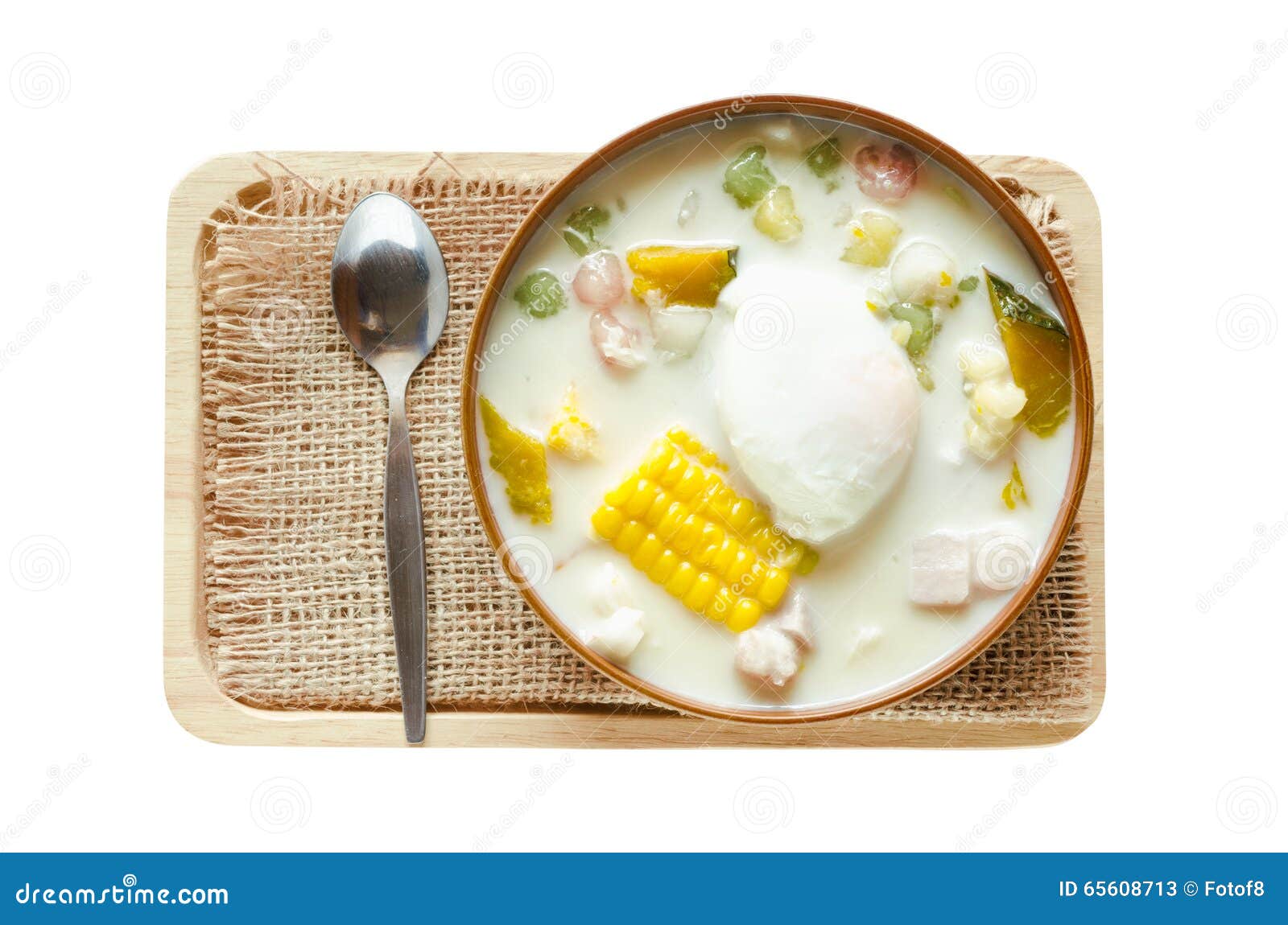 Adding Boiled Water To Porridge. Brew Porridge With Boiling Water. Pour