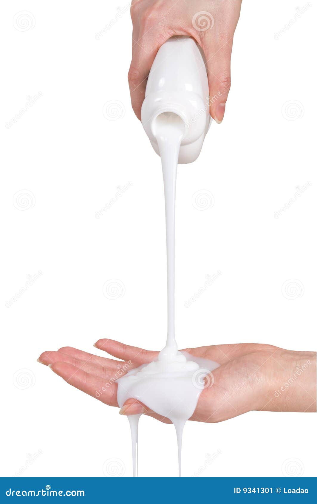 Isolated Thick White Liquid Poured Stock Image - Image: 9341301