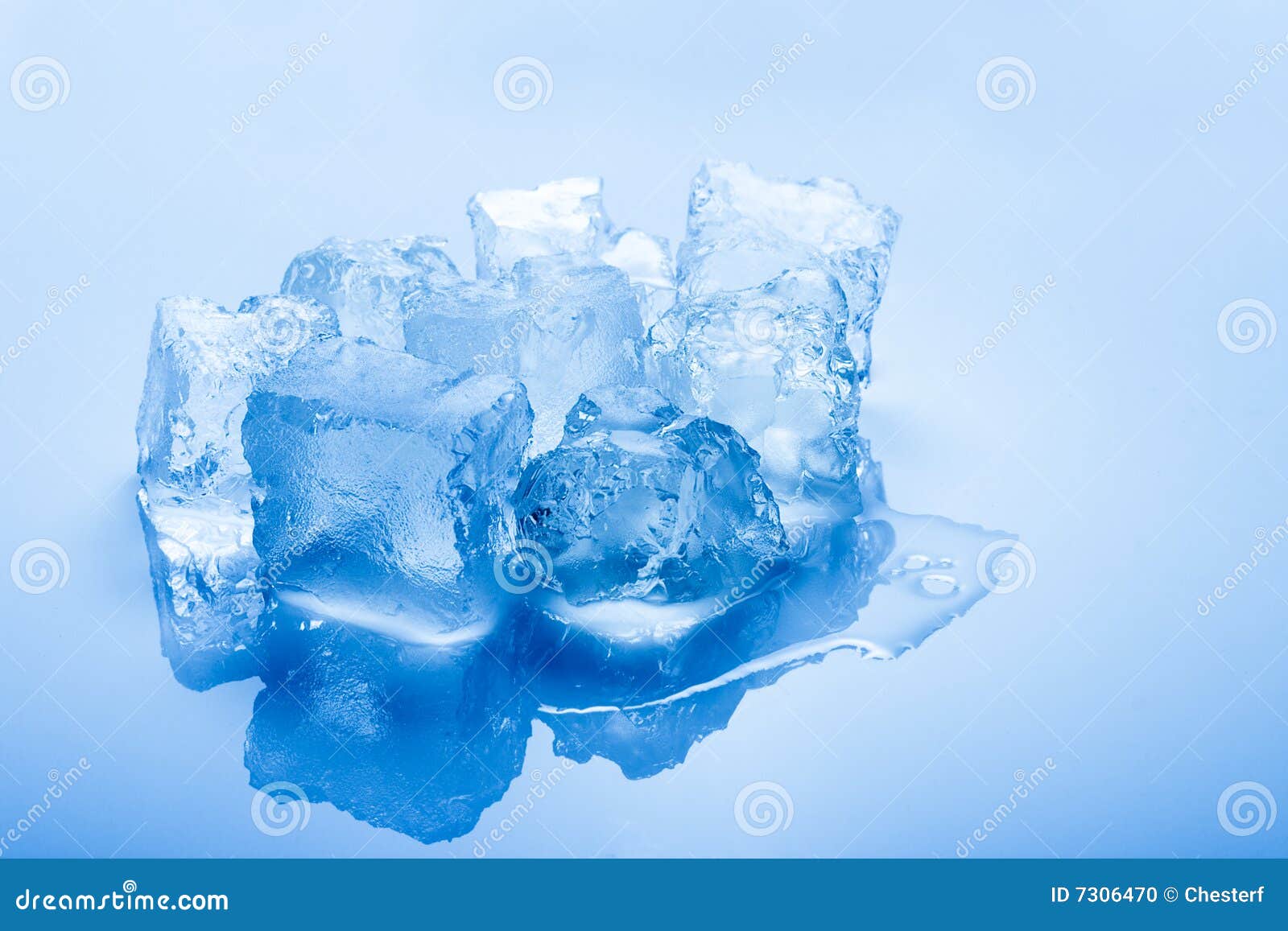 Isolated toned ice cubes stock photo. Image of refrigerator 7306470