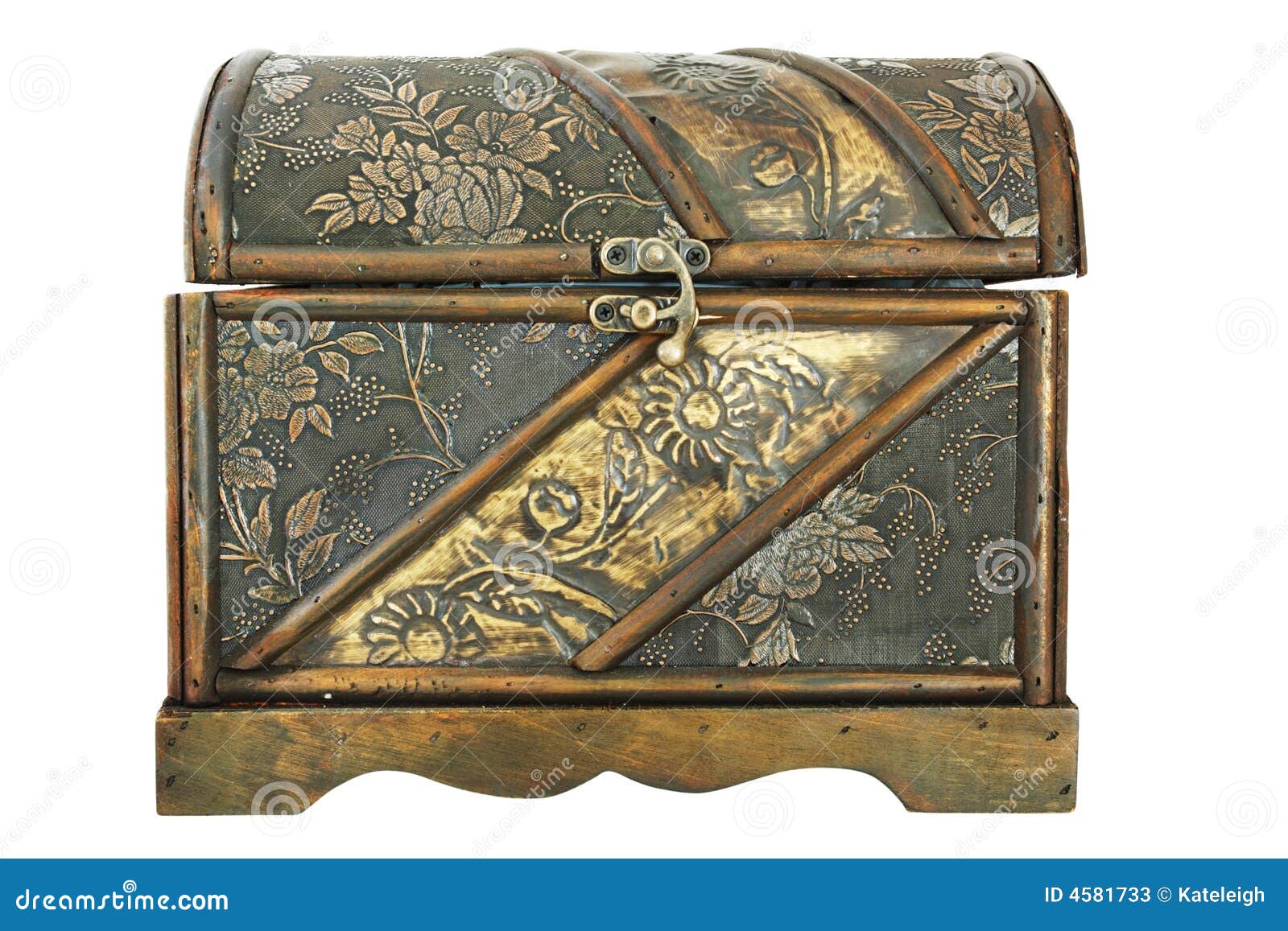 Isolated Treasure Chest, Closed Stock Photos - Image: 4581733