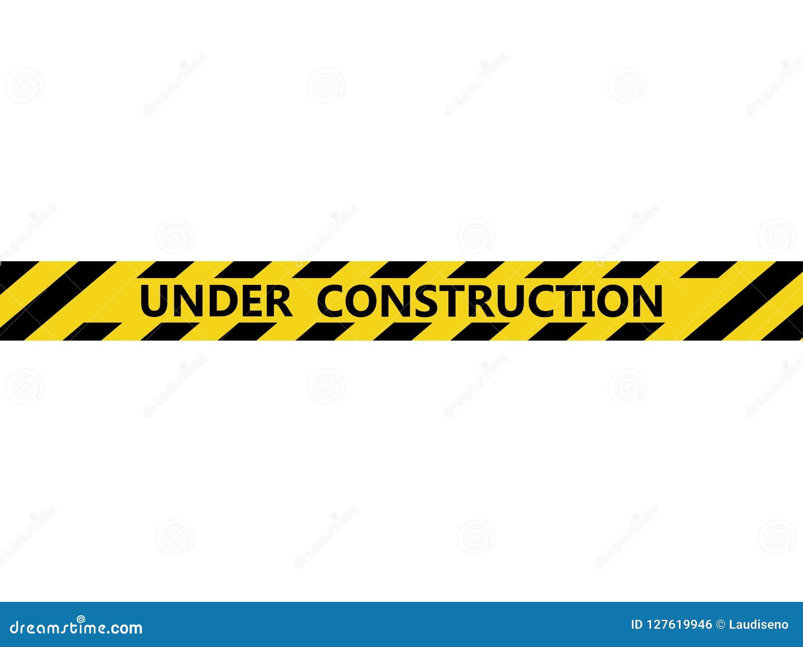 Isolated Under Construction Tape Stock Vector - Illustration of banner ...