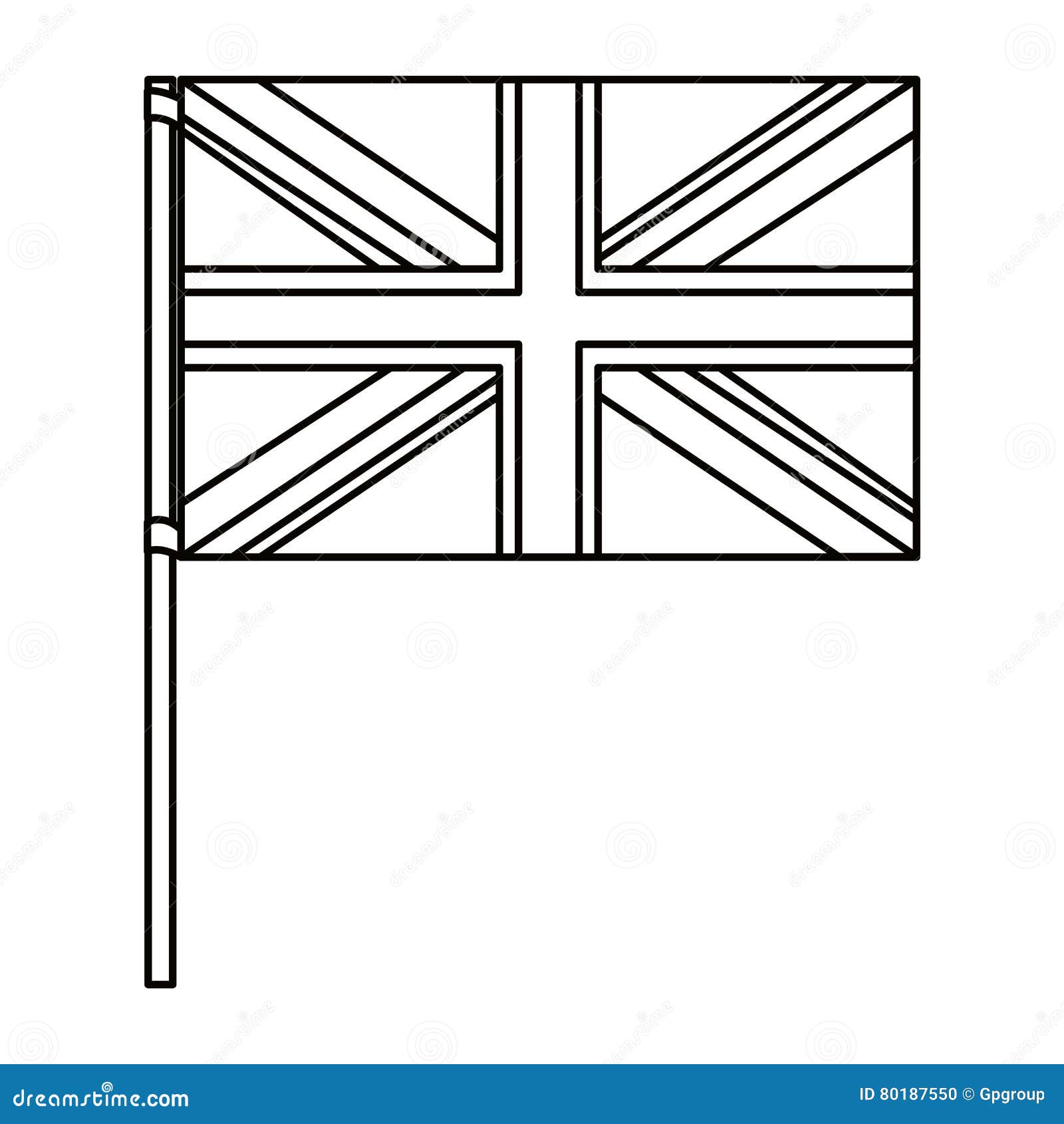 Isolated United Kingdom Flag Design Stock Illustration - Illustration ...