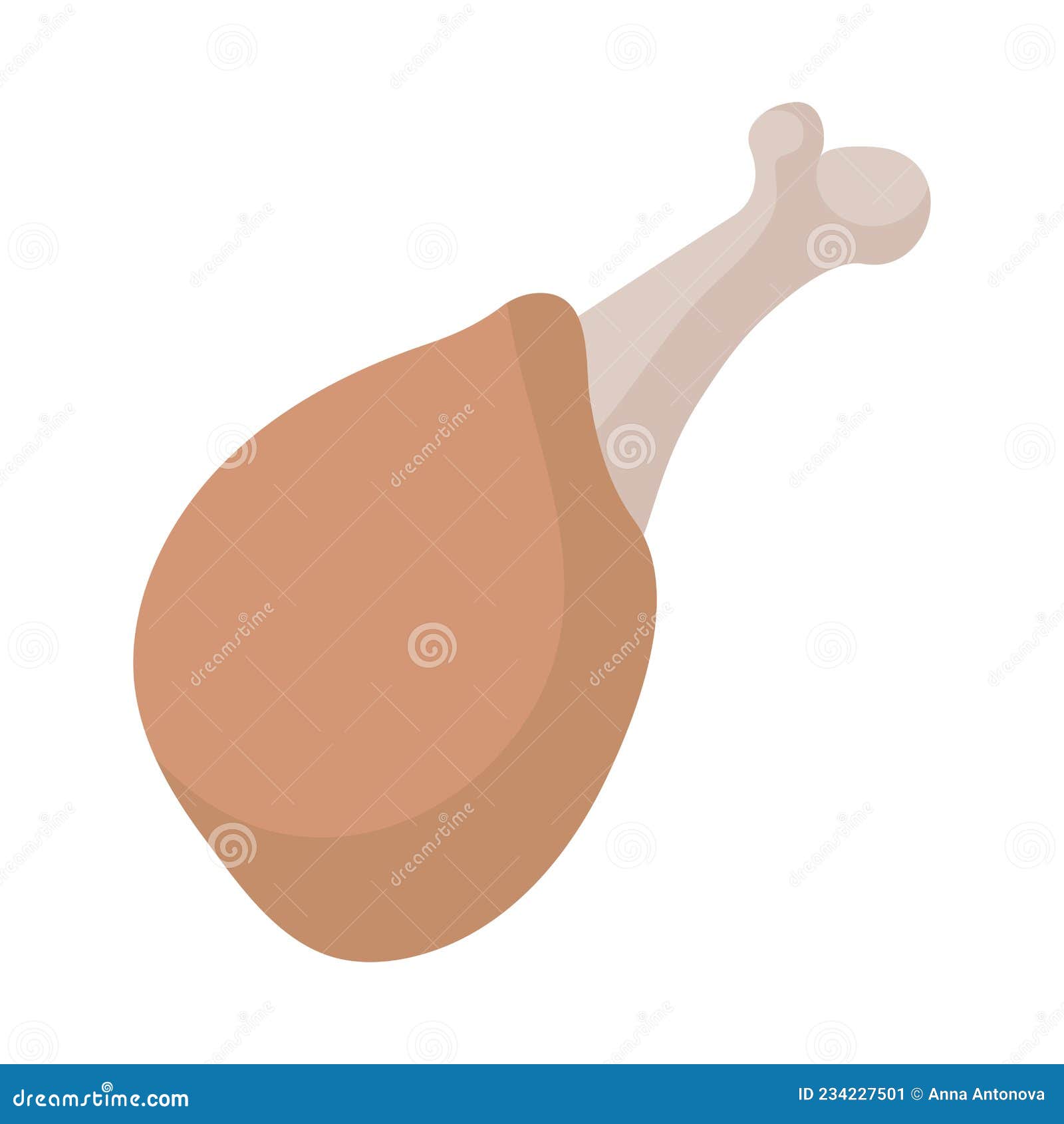 Isolated Vector Element. Chicken Drumstick. Chicken. Chicken Thigh