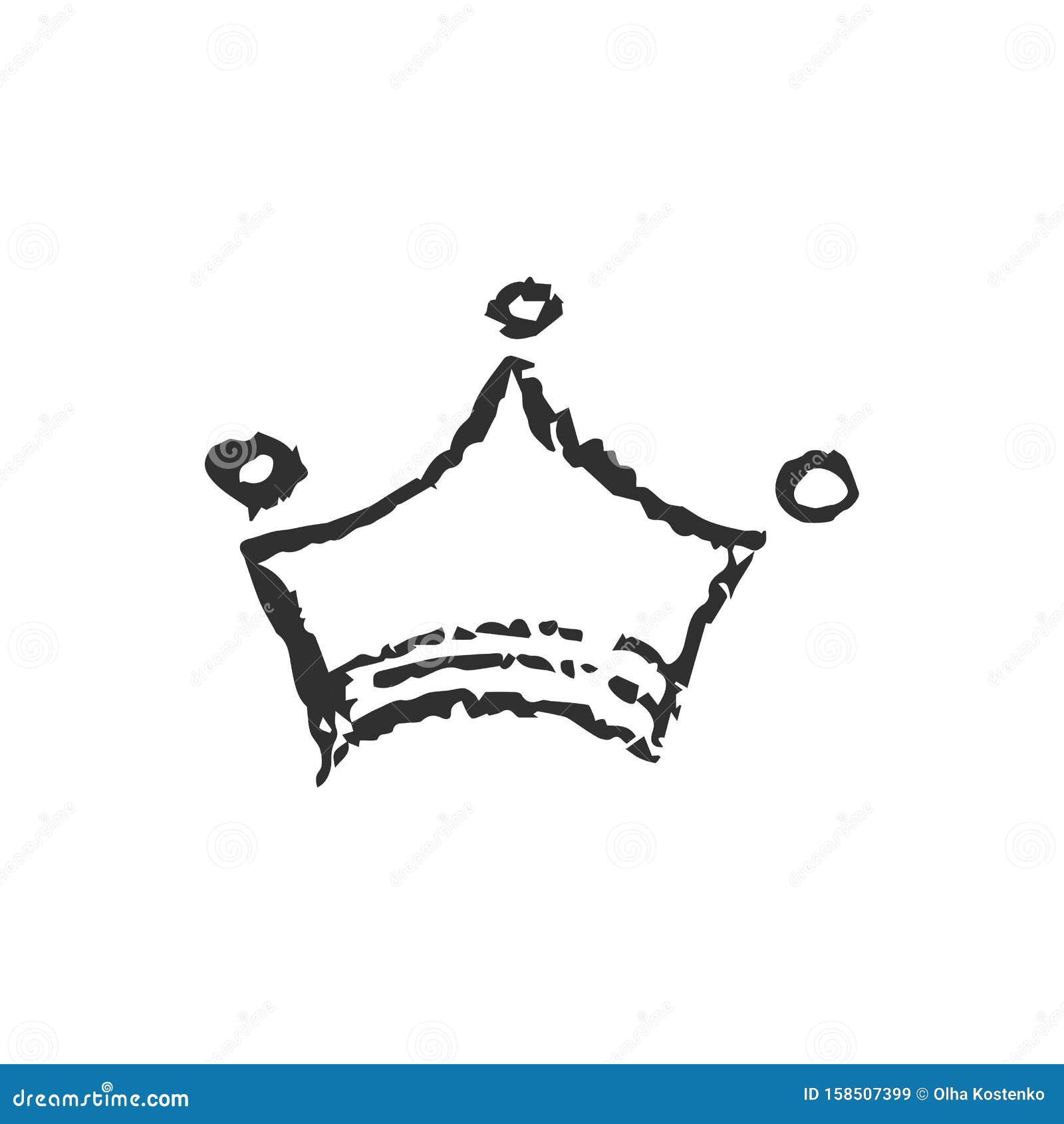Isolated Vector Hand Drawn Crown with Crayola Stock Vector ...