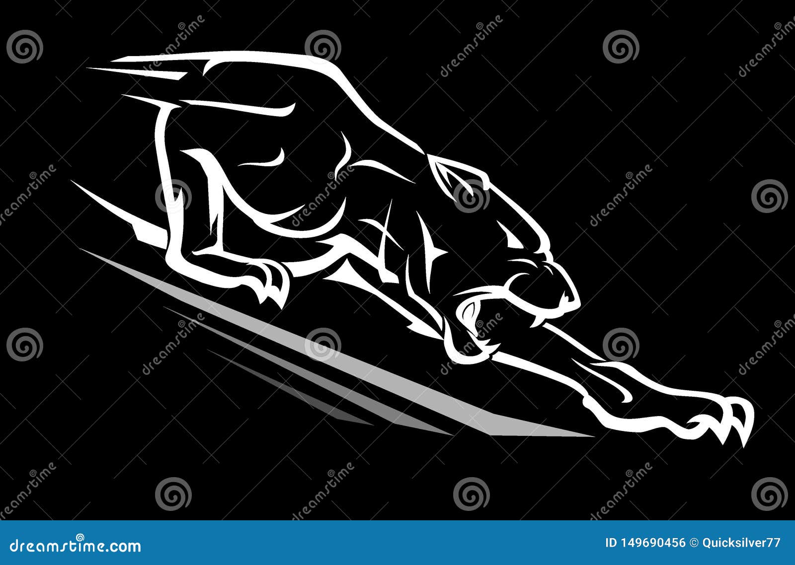 black panther reaching downward
