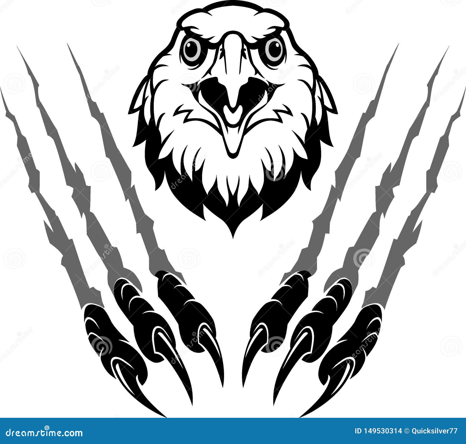 Bald Eagle Rip Claw Surface Stock Vector - Illustration of bird