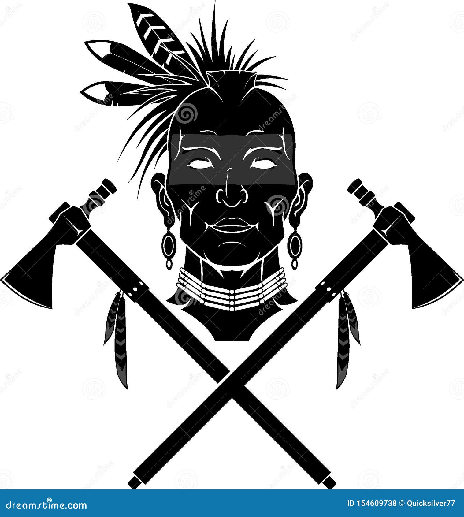 native american shadow clipart