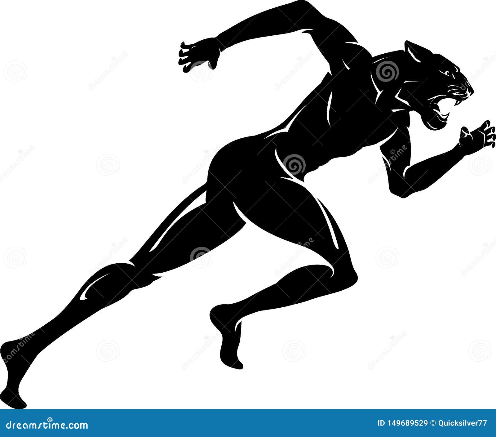 Download Black Panther Panther Running Royalty-Free Stock