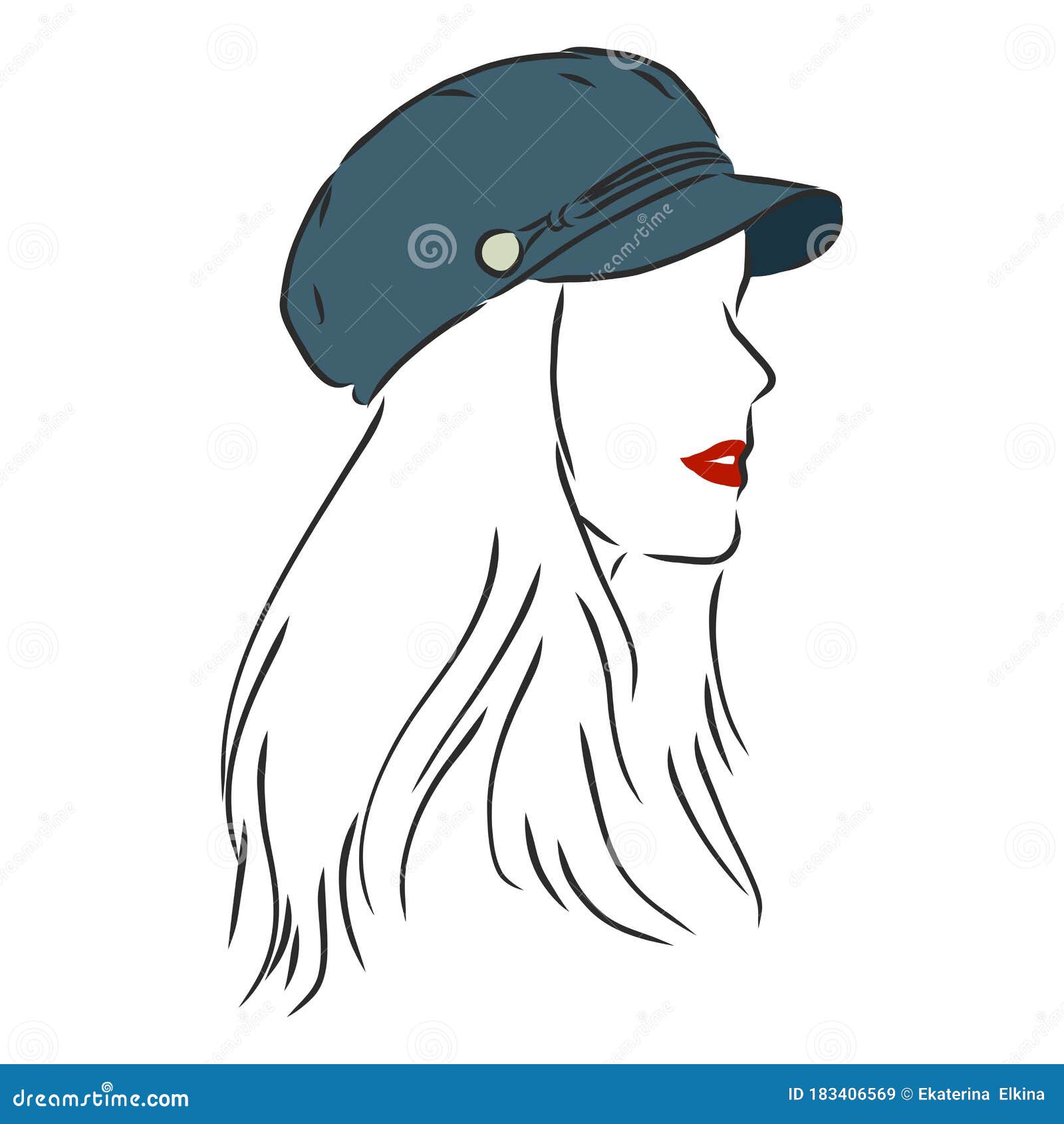 Fashion Girl Wearing Modern Knit Cap And Jacket Street Style Clothes Sketch  Woman Royalty Free SVG Cliparts Vectors And Stock Illustration Image  114746610