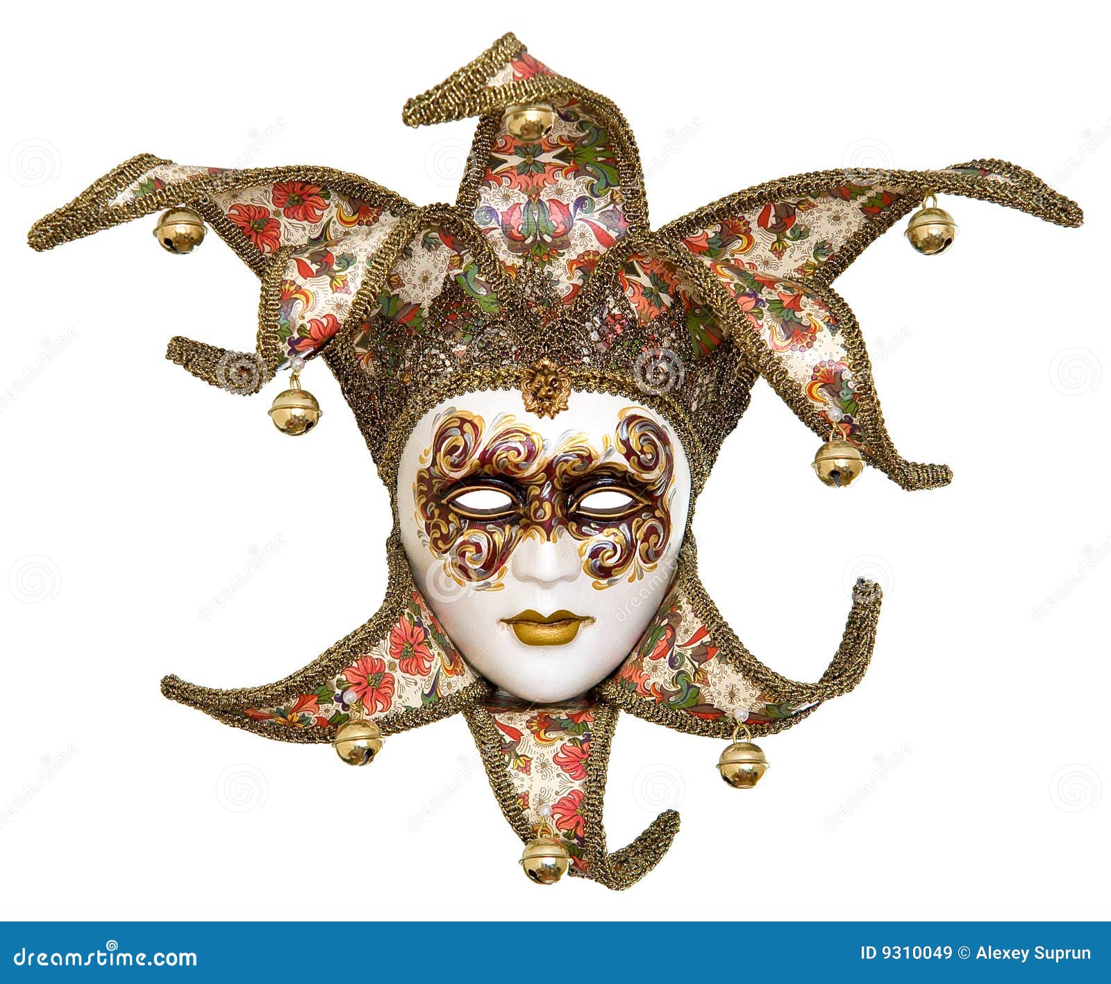 Isolated Venetian Joker Mask Stock Image - Image of concepts ...