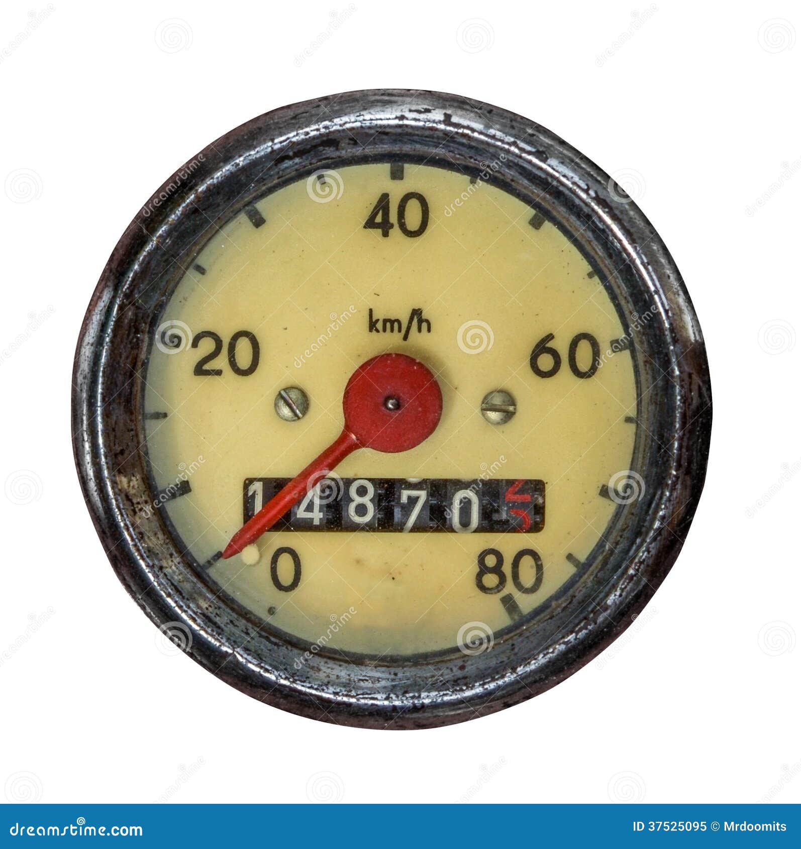 Isolated Vintage Speedometer Stock Image Image of isolated