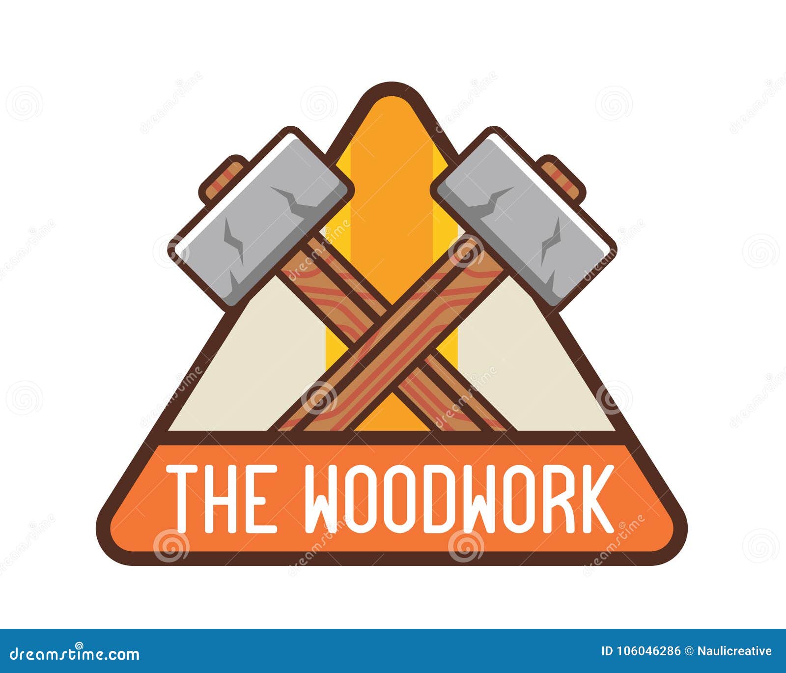  vintage woodwork carpentry logo badge emblem 