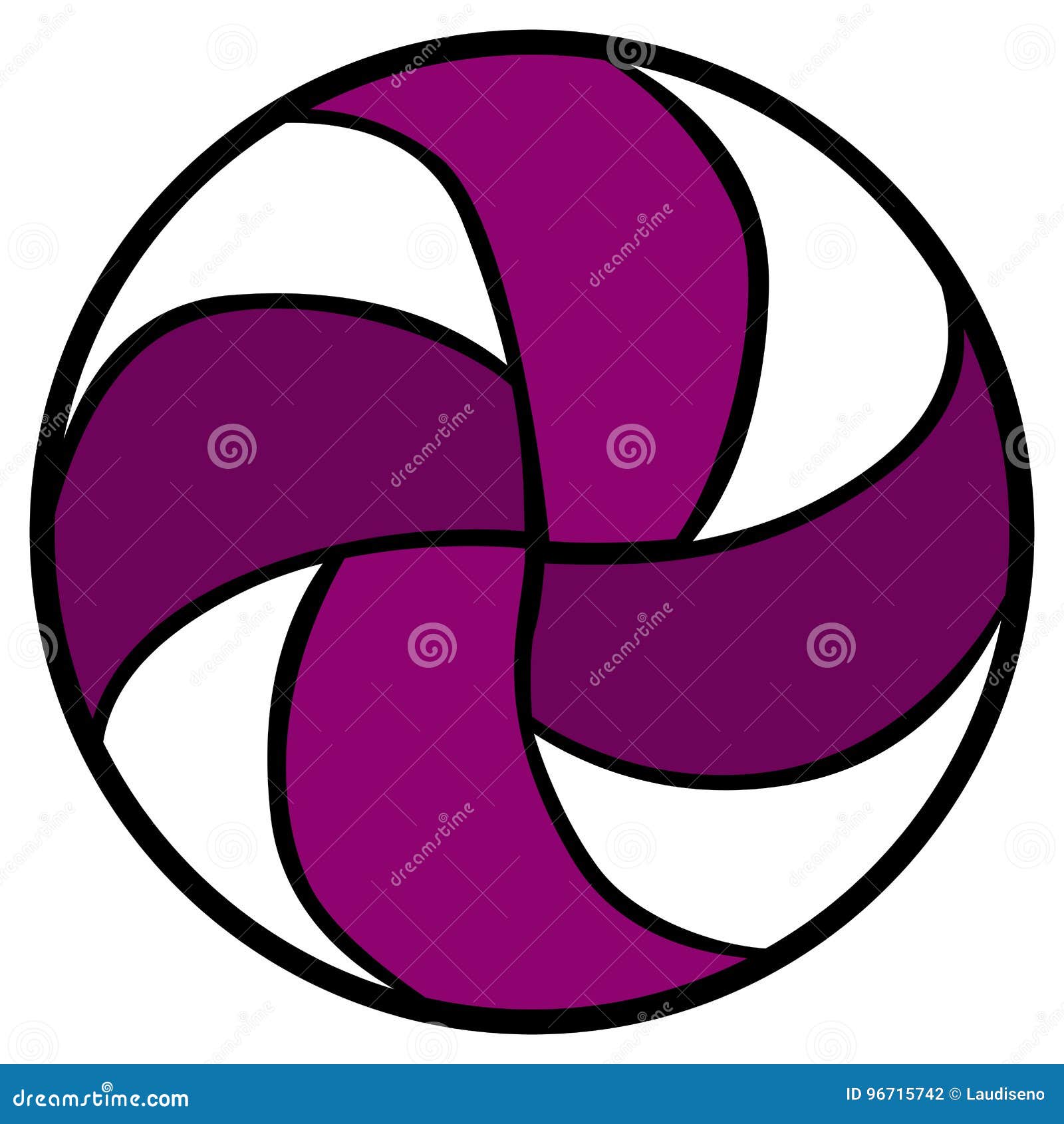 Isolated volleyball ball stock vector. Illustration of circle - 96715742