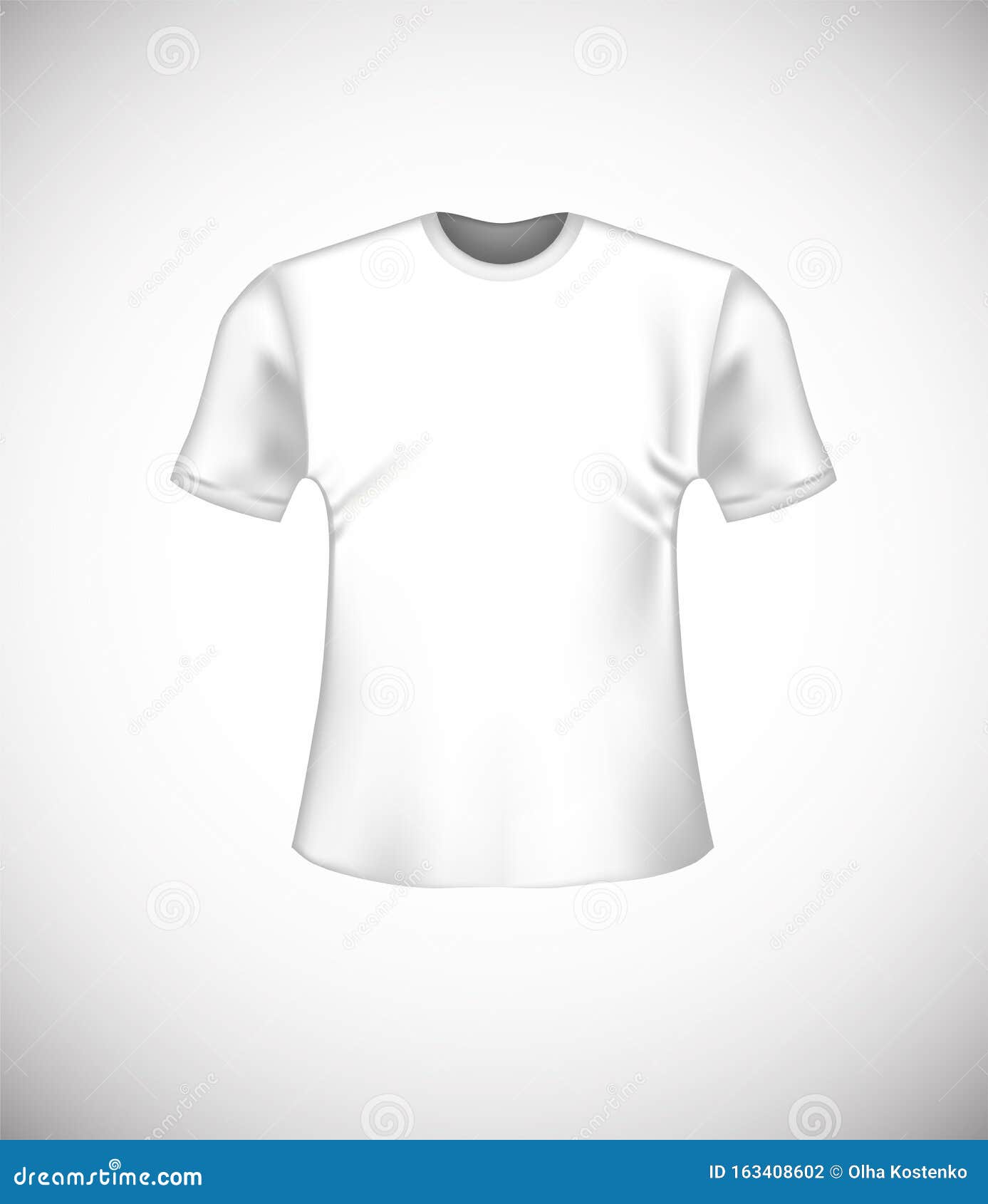 Download Isolated White, Black T-shirt Mockup Stock Vector - Illustration of shirt, collar: 163408602