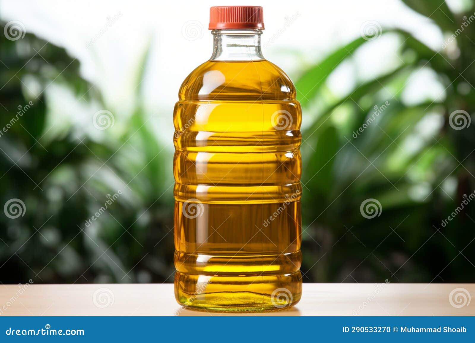 Isolated on White a Clear View of a Palm Oil Bottle Stock Illustration