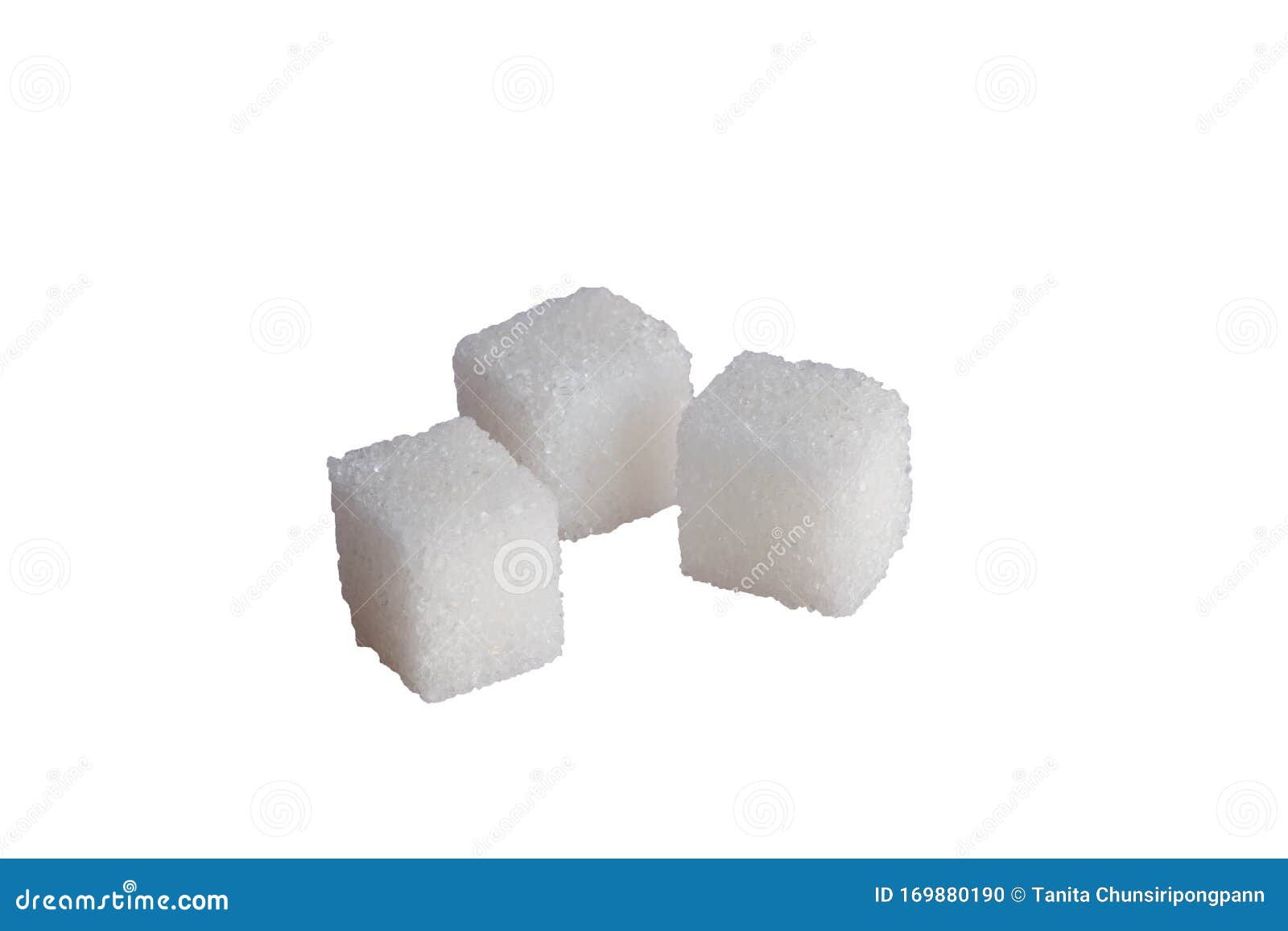 Isolated White Cubes Sugar on White Background Stock Photo Image of