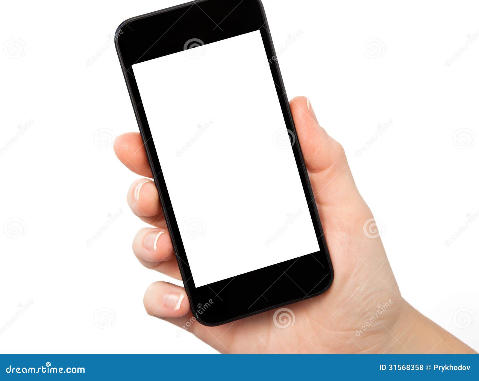 Isolated Woman Hand Holding the Phone Stock Photo Image of isolated