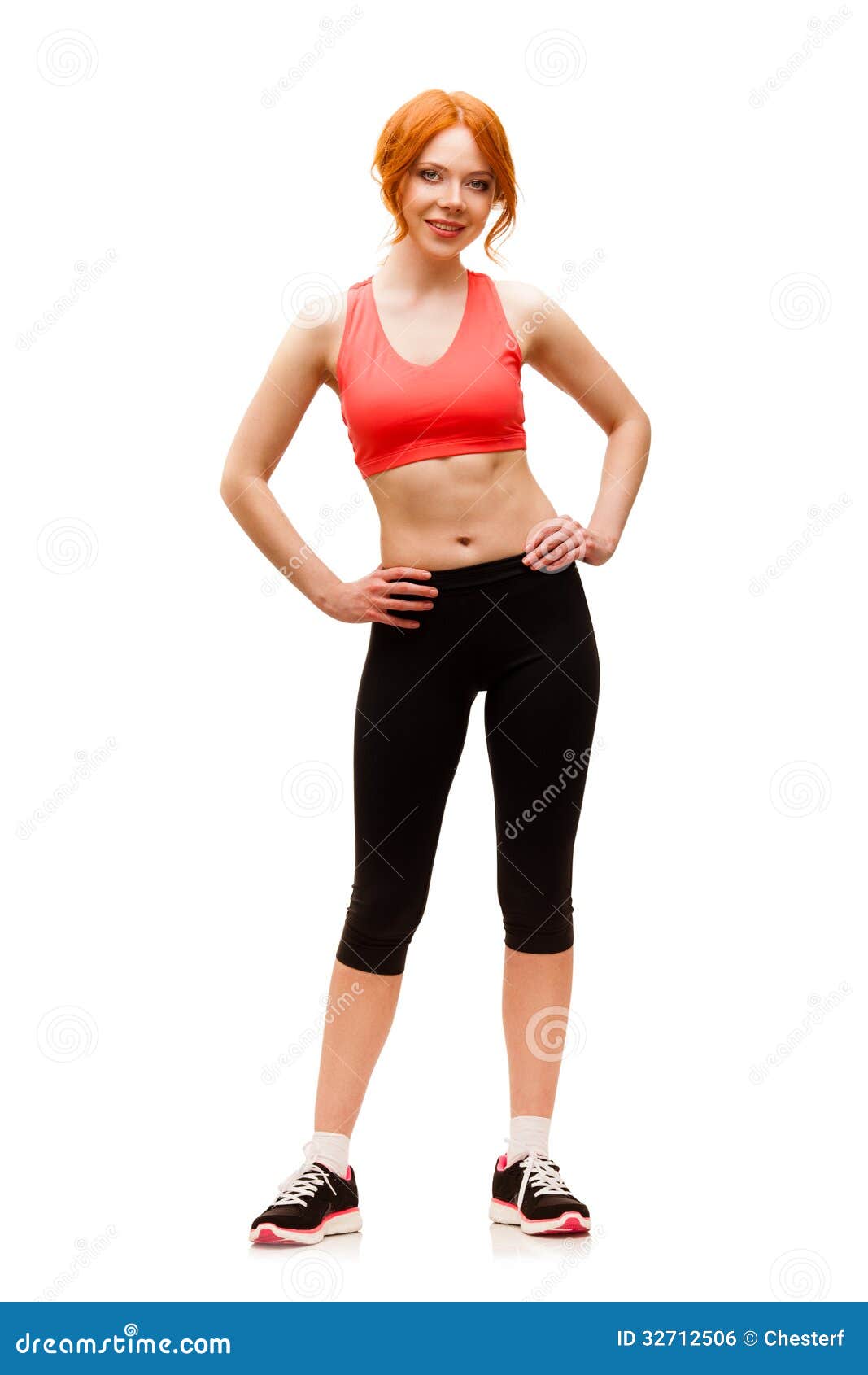 Isolated Woman Wearing Sportswear Stock Photo - Image of athlete ...