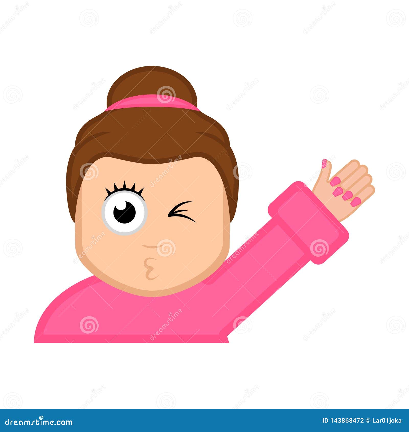 Download Isolated Woman Winking Cartoon Stock Vector - Illustration ...