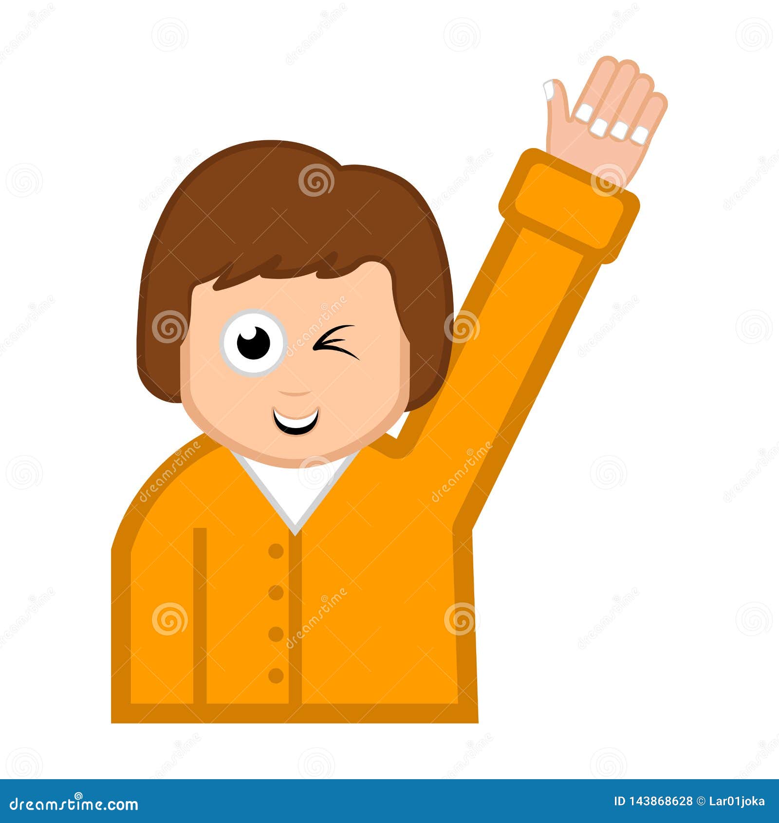 Download Isolated Woman Winking Cartoon Stock Vector - Illustration of occupation, businesswoman: 143868628