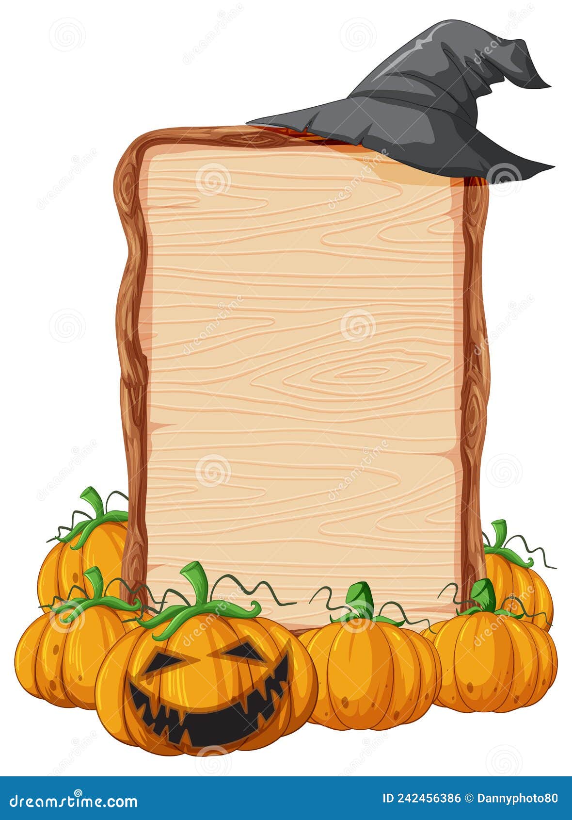 Isolated Wooden Banner with Witch Theme Stock Vector - Illustration of ...