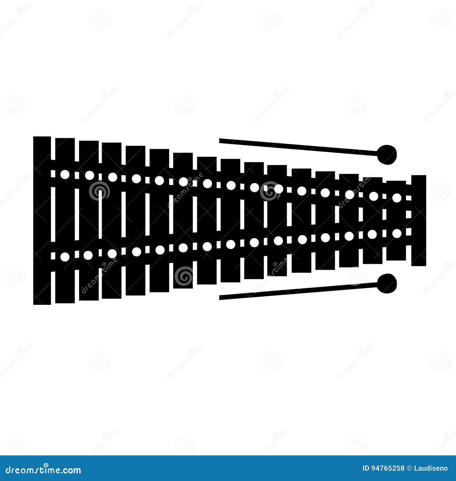 Isolated Xylophone Outline RoyaltyFree Illustration CartoonDealer