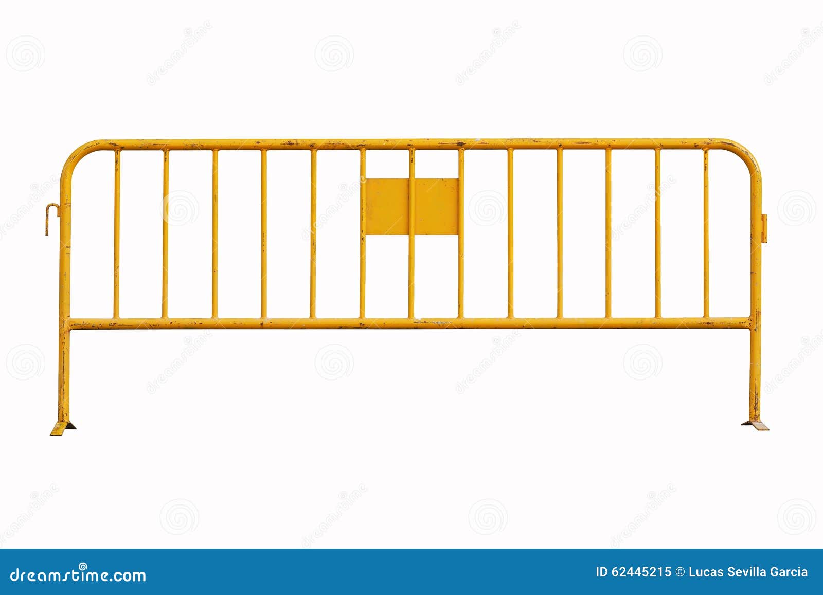 Isolated Yellow Temporary Fence Stock Photo Image 62445215