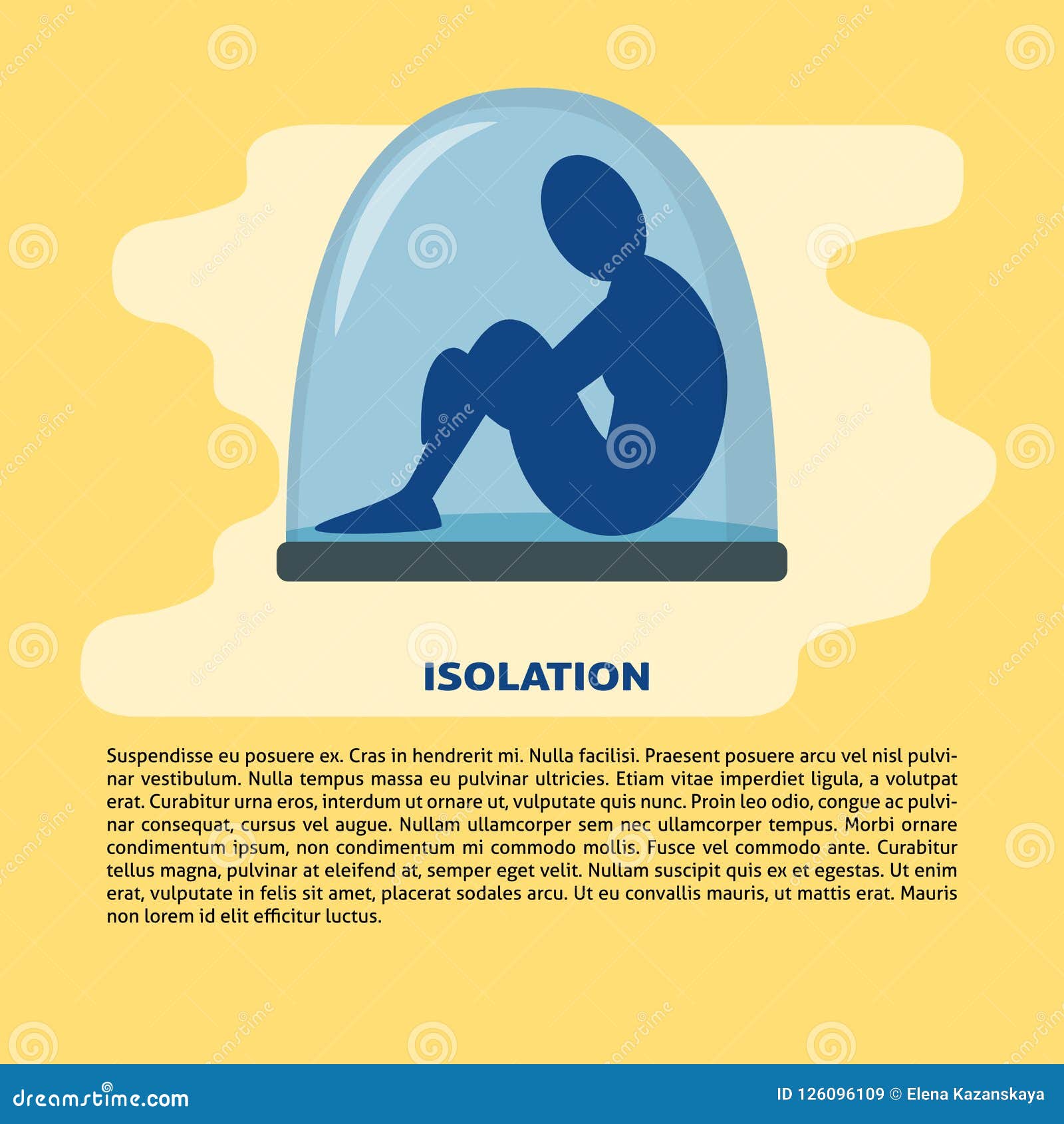  Isolation  Concept Illustration In Flat Style With Text 