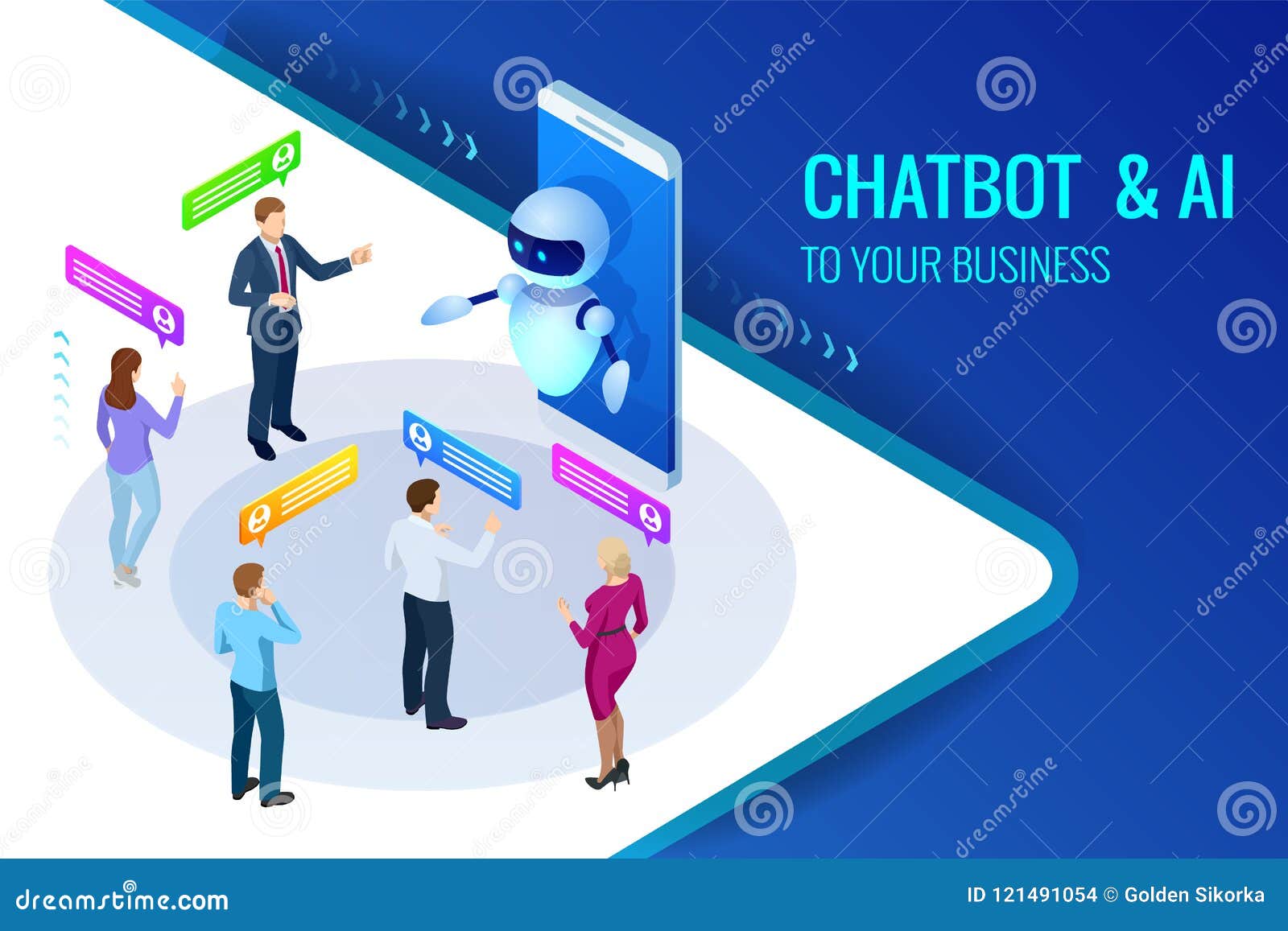 Isometric Artificial Intelligence Chat Bot And Future Marketing Ai And Business Iot Concept Mans And Women Chatting Stock Vector Illustration Of Dialog Android Isometric Artificial Intelligence Chat Bot And Future Marketing Ai And Business Iot Concept Mans And Women Chatting Stock Vector Illustration Of Dialog Android
