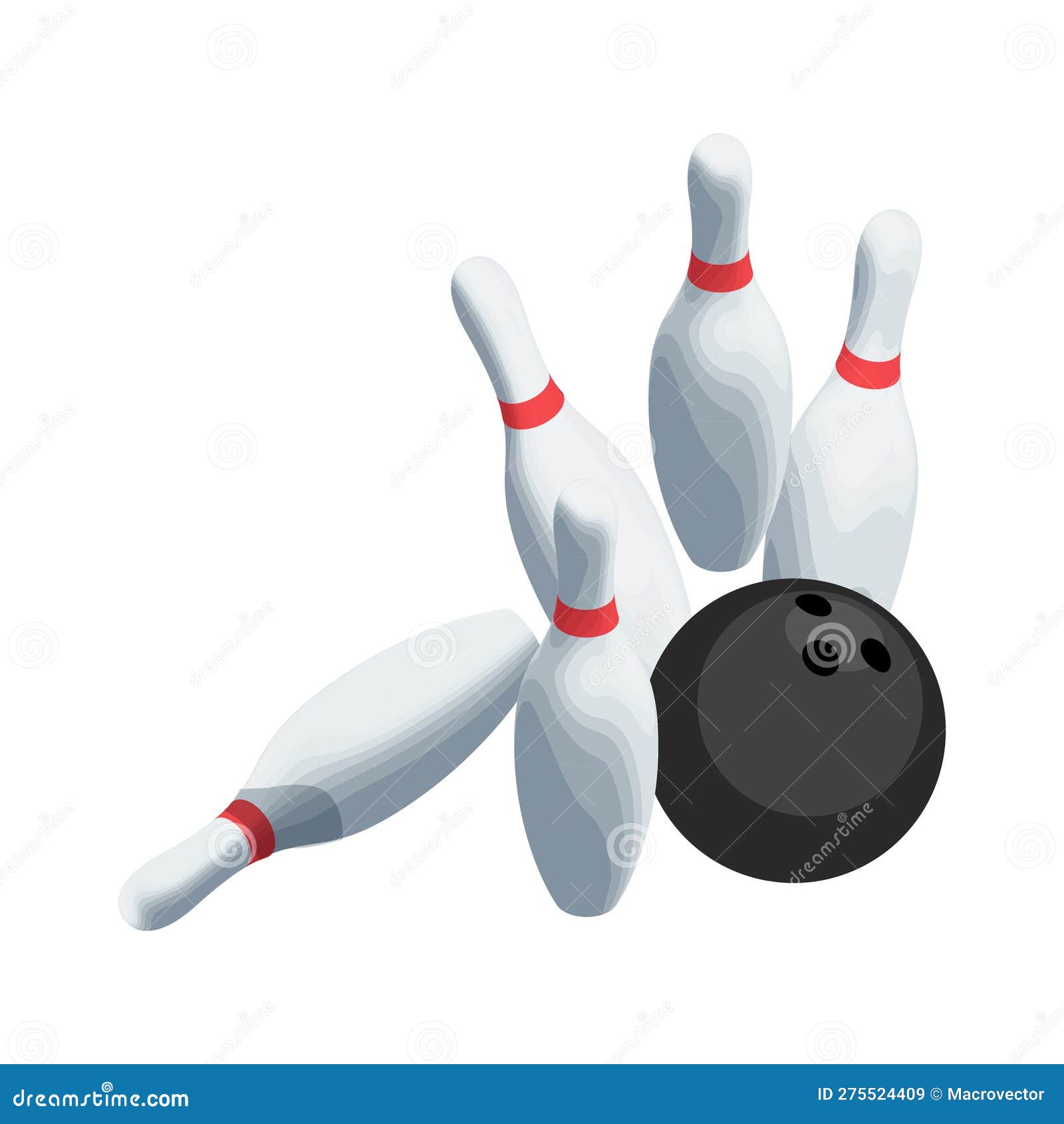 Isometric Bowling Pins stock illustration. Illustration of hobby