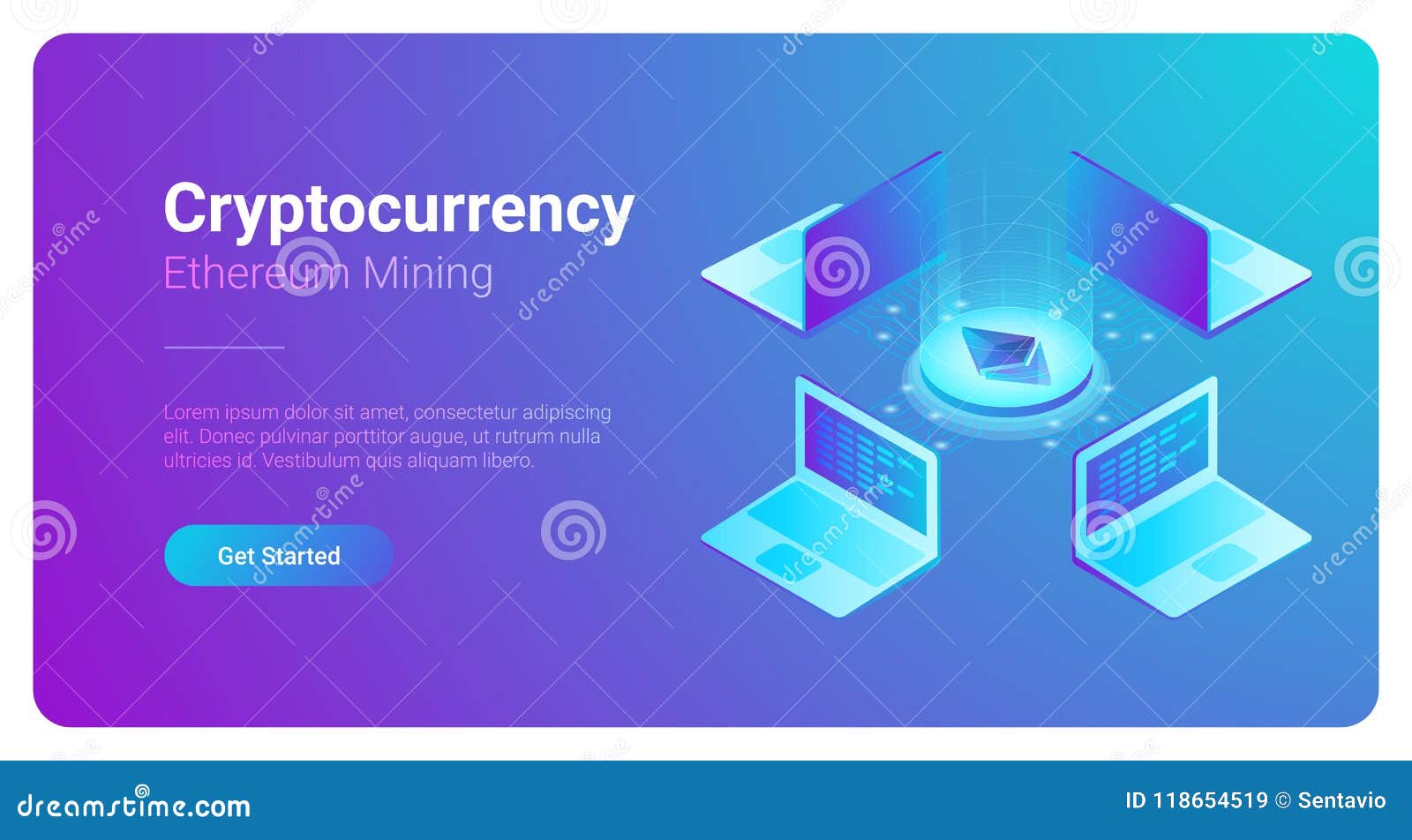 Isometric Cryptocurrency Etherium Trading Platform Stock ...