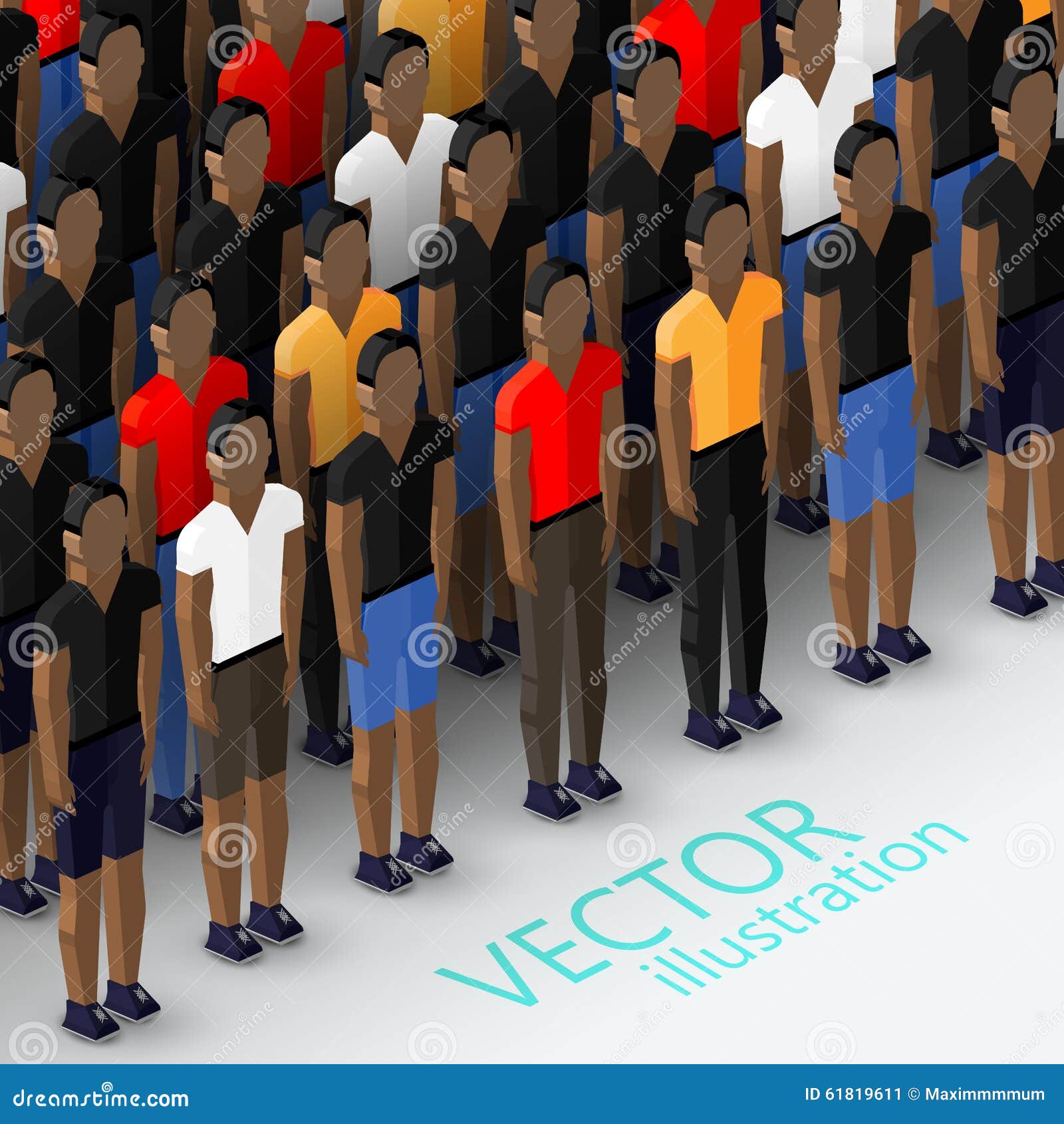 Different groups of people. Concept 3D illustration Stock Illustration