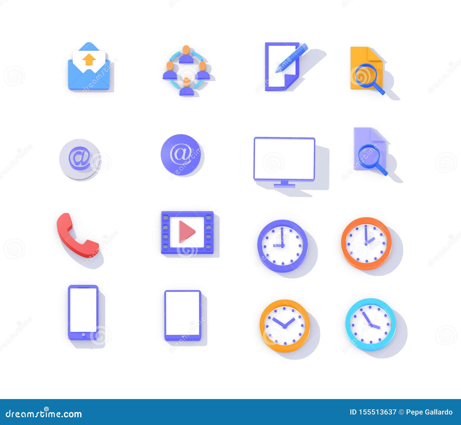  of 3d isometric icons.