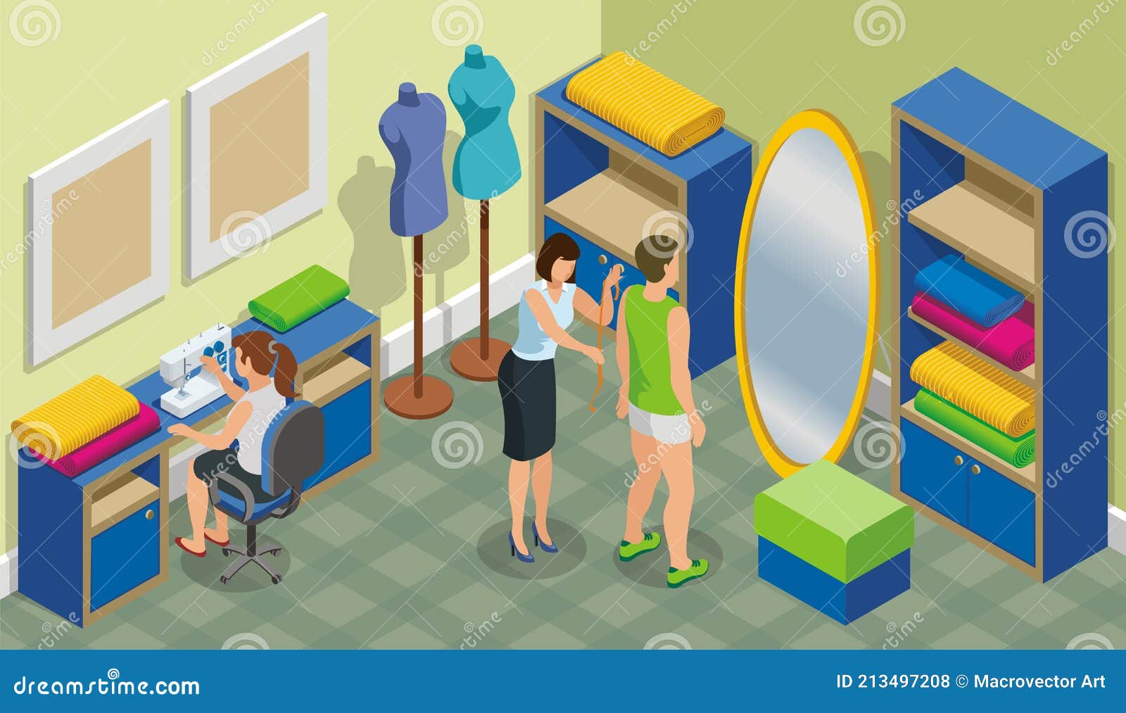 Business, cartoon, clothes, isometric, measurement, tape, woman icon -  Download on Iconfinder