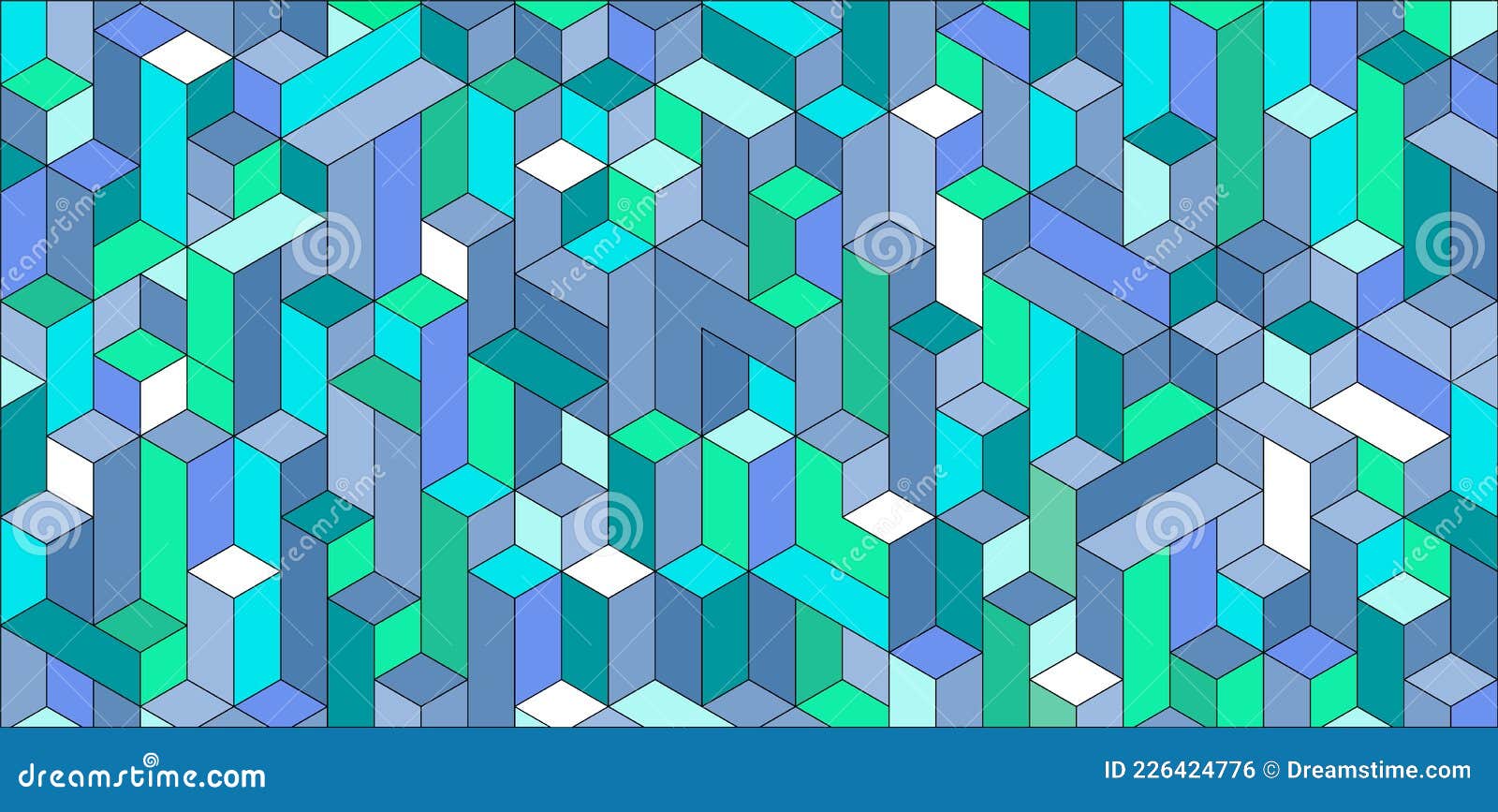 Abstract geometric background of color blocks Vector Image