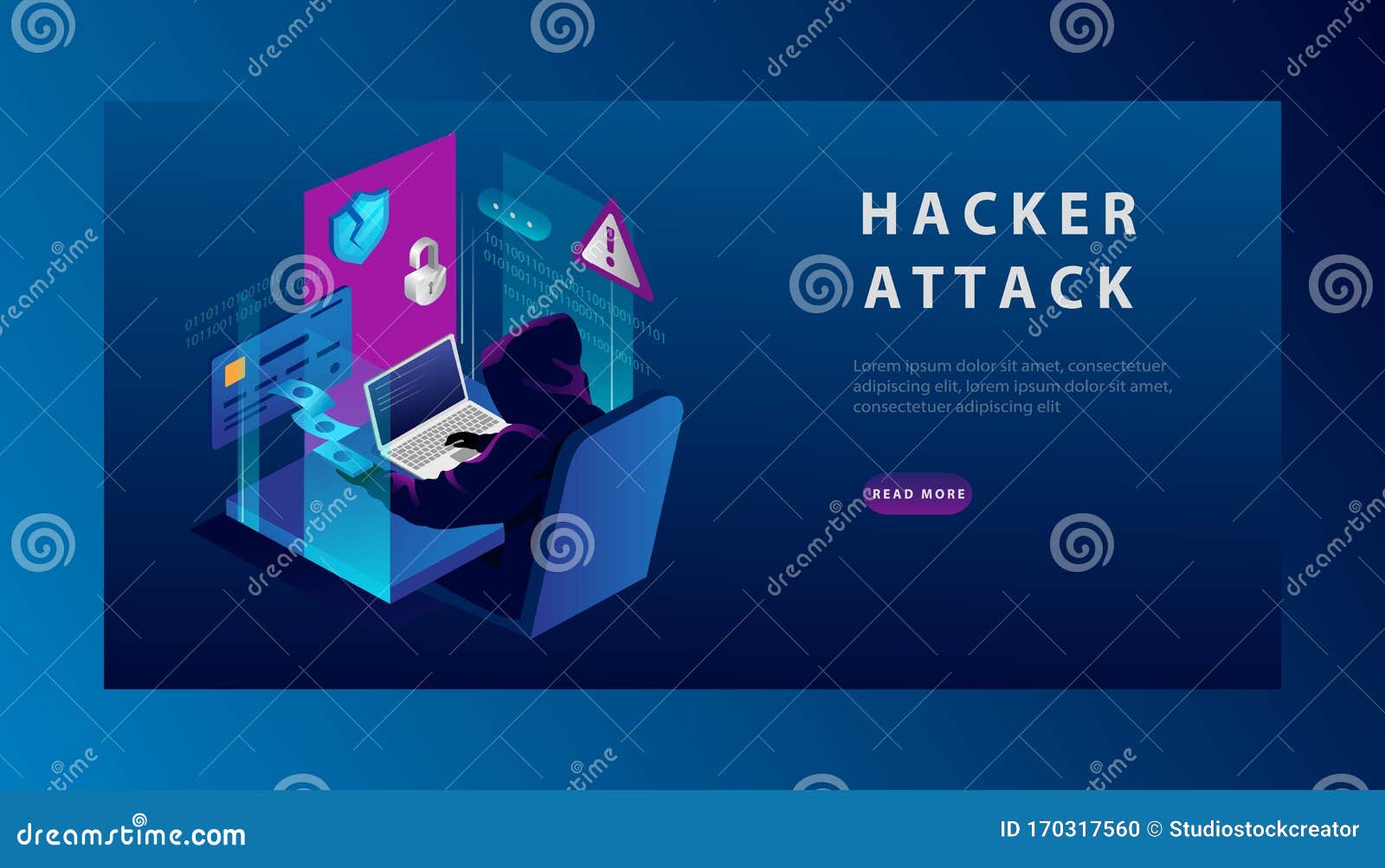 Download Isometric Internet Hacker Attack And Credit Card Hacking Concept The Hacker At The Computer Computer Security Stock Vector Illustration Of Crime Activity 170317560