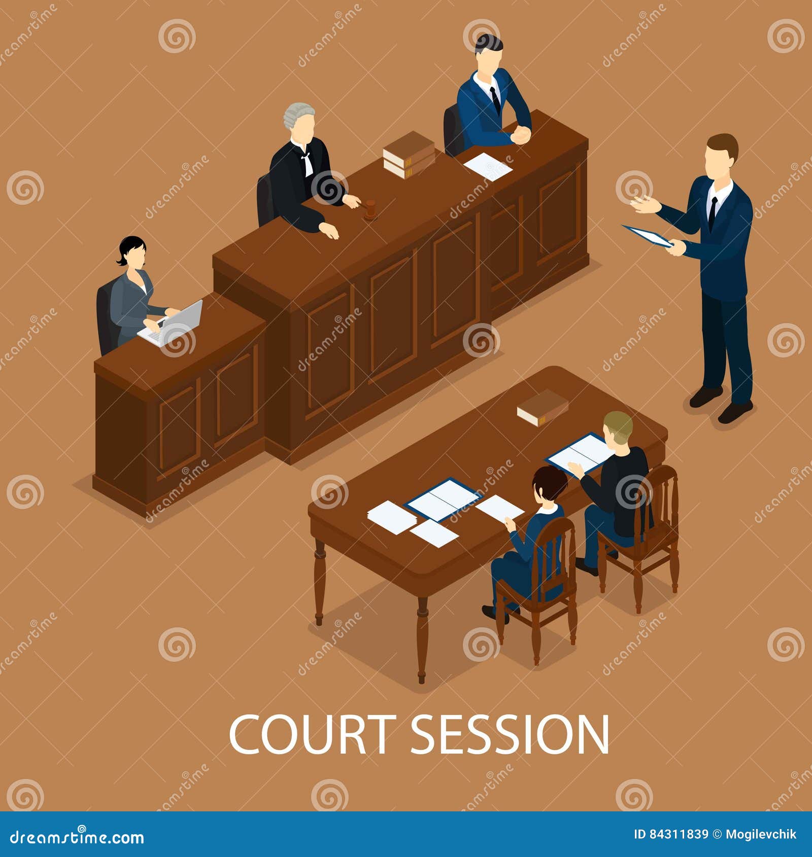 isometric judicial session concept