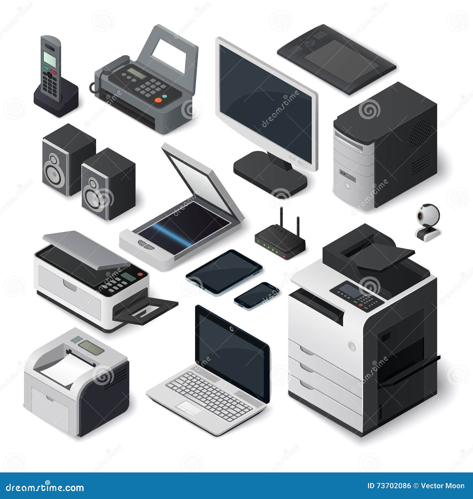 Set of office accessories Royalty Free Vector Image