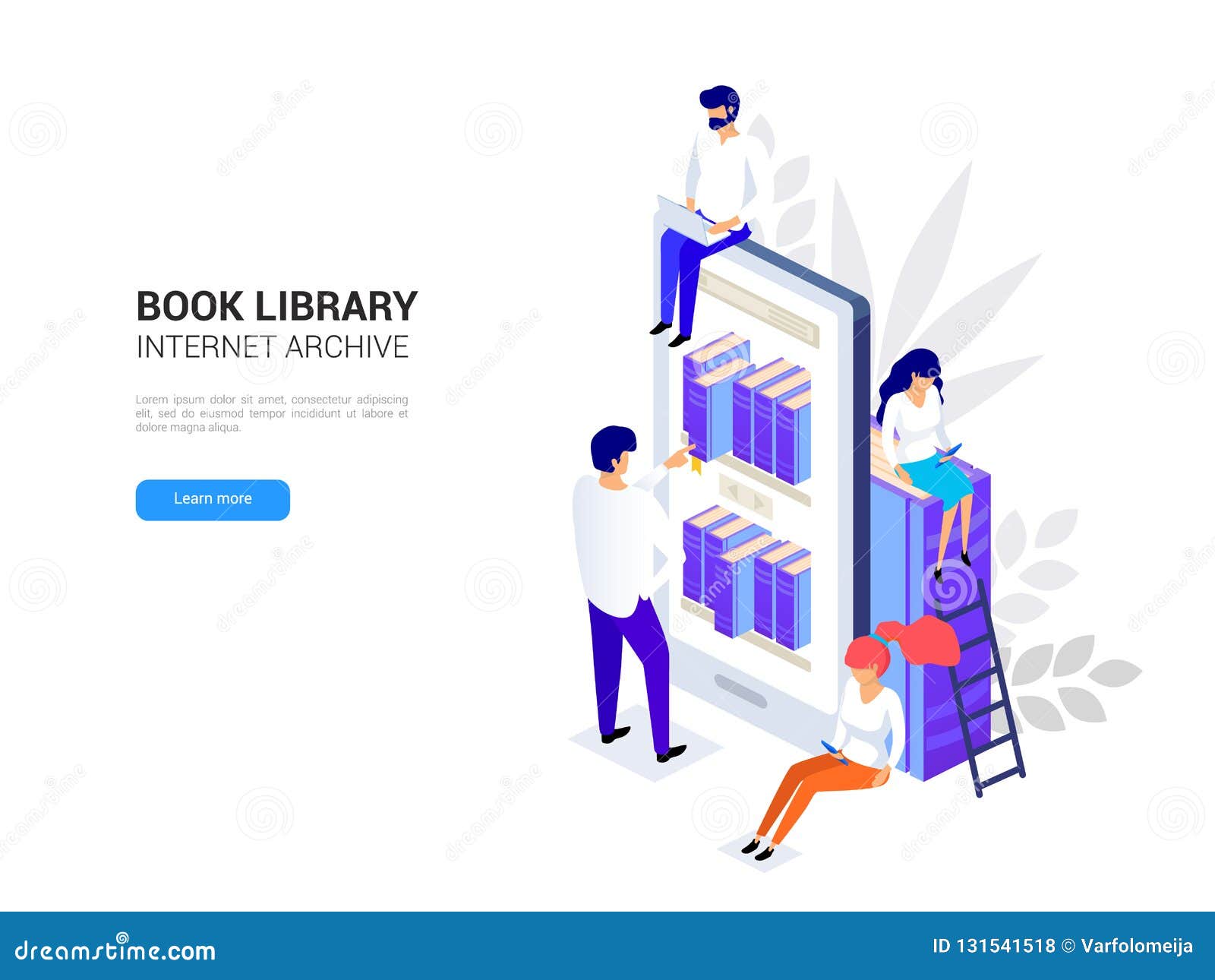 Download Isometric Online Library Concept Vector 3d Stock Vector ...