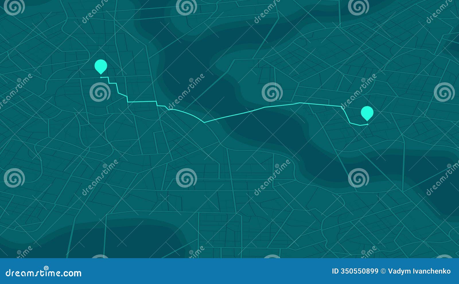 isometric path from a point to the intended goal, destinations, signs. roads throughout map. navigation mapping