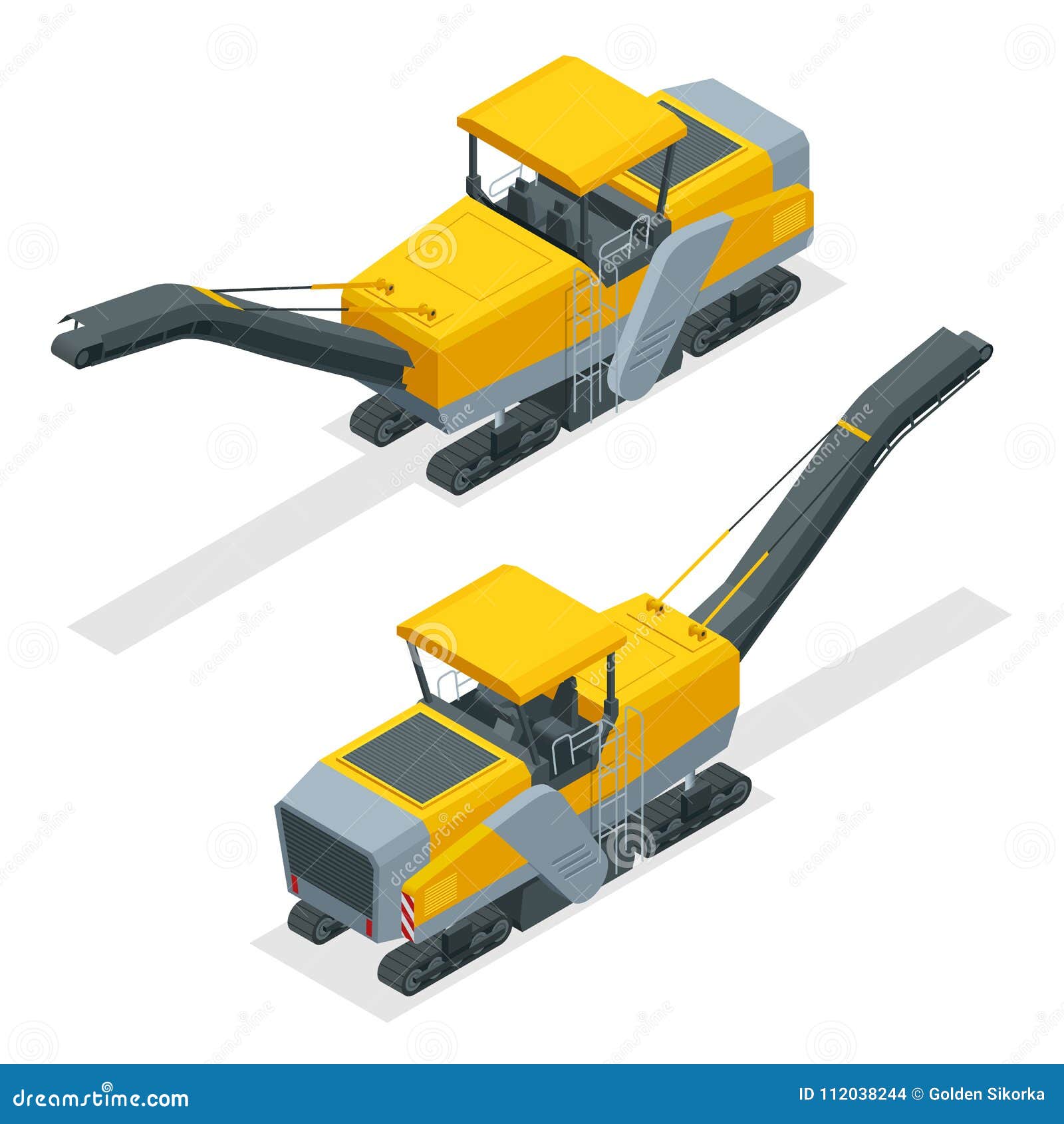 isometric pavement milling, cold planing, asphalt milling, or profiling. process of removing part of the surface of a