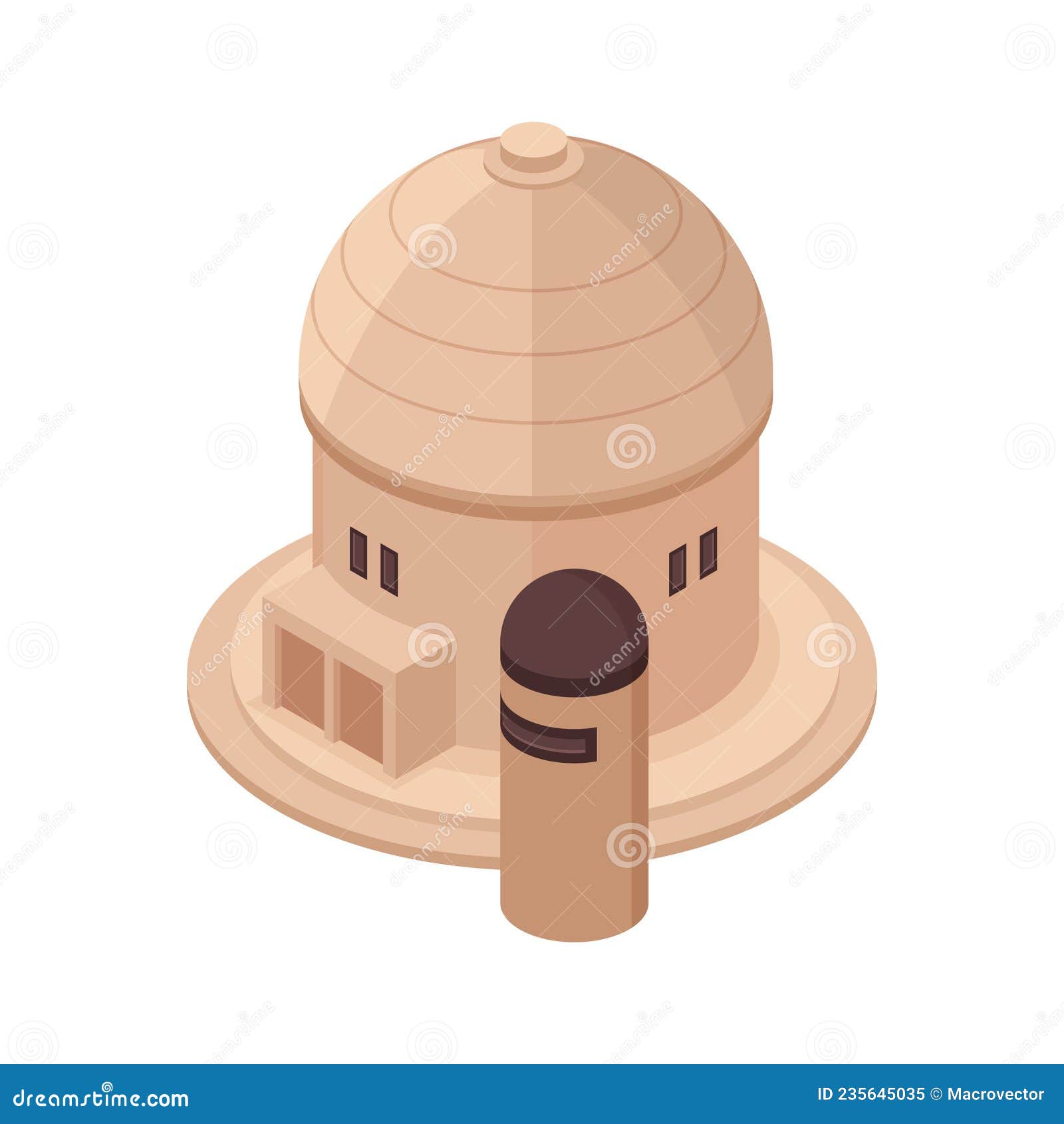 Isometric Planetarium Building Composition Stock Vector - Illustration ...